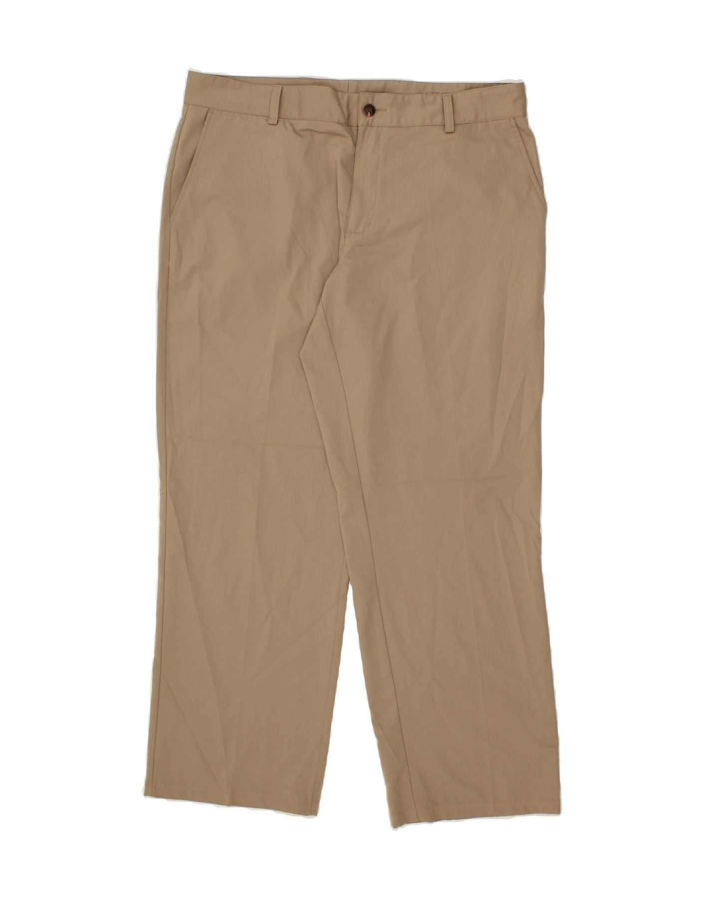 image of ADIDAS Mens Climalite Straight Casual Trousers W38 L32  Beige Polyester