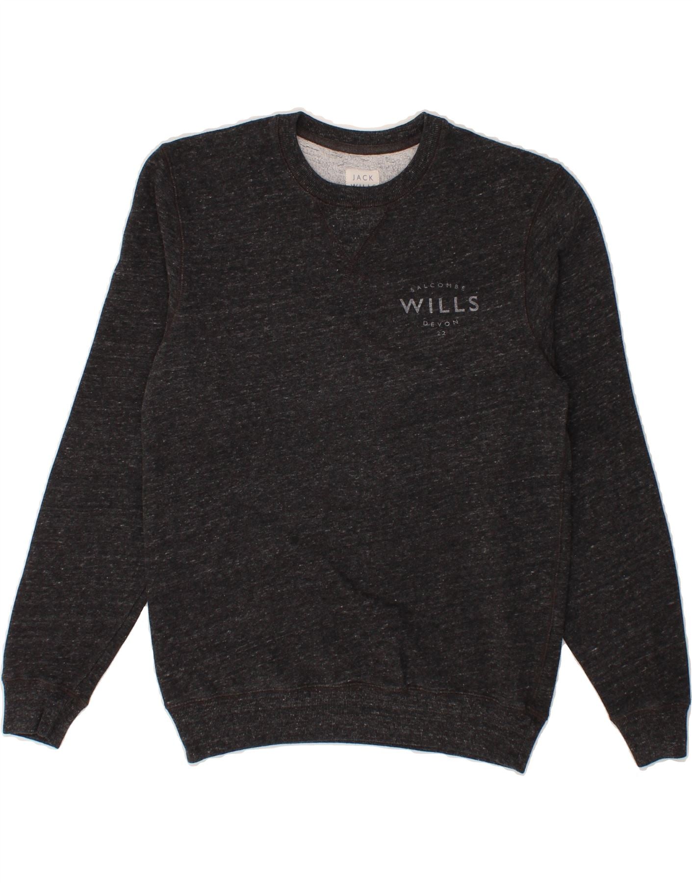 Image of JACK WILLS Mens Sweatshirt Jumper XS Grey Flecked Cotton