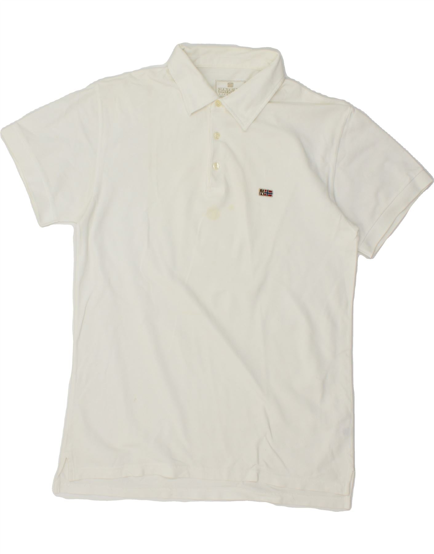 Image of NAPAPIJRI Mens Property Polo Shirt XL White Cotton