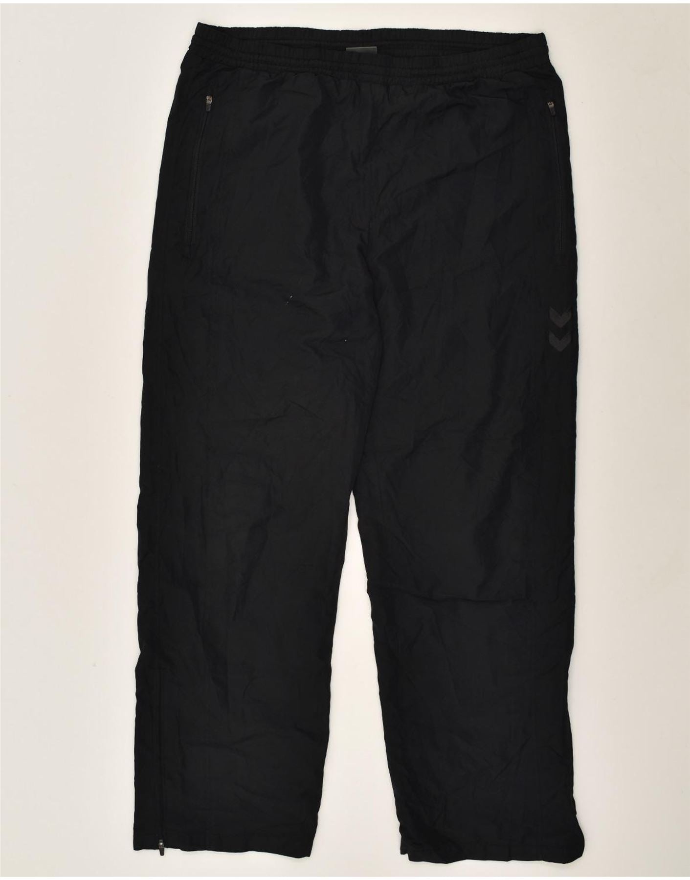 Image of HUMMEL Mens Tracksuit Trousers Medium Black Polyester