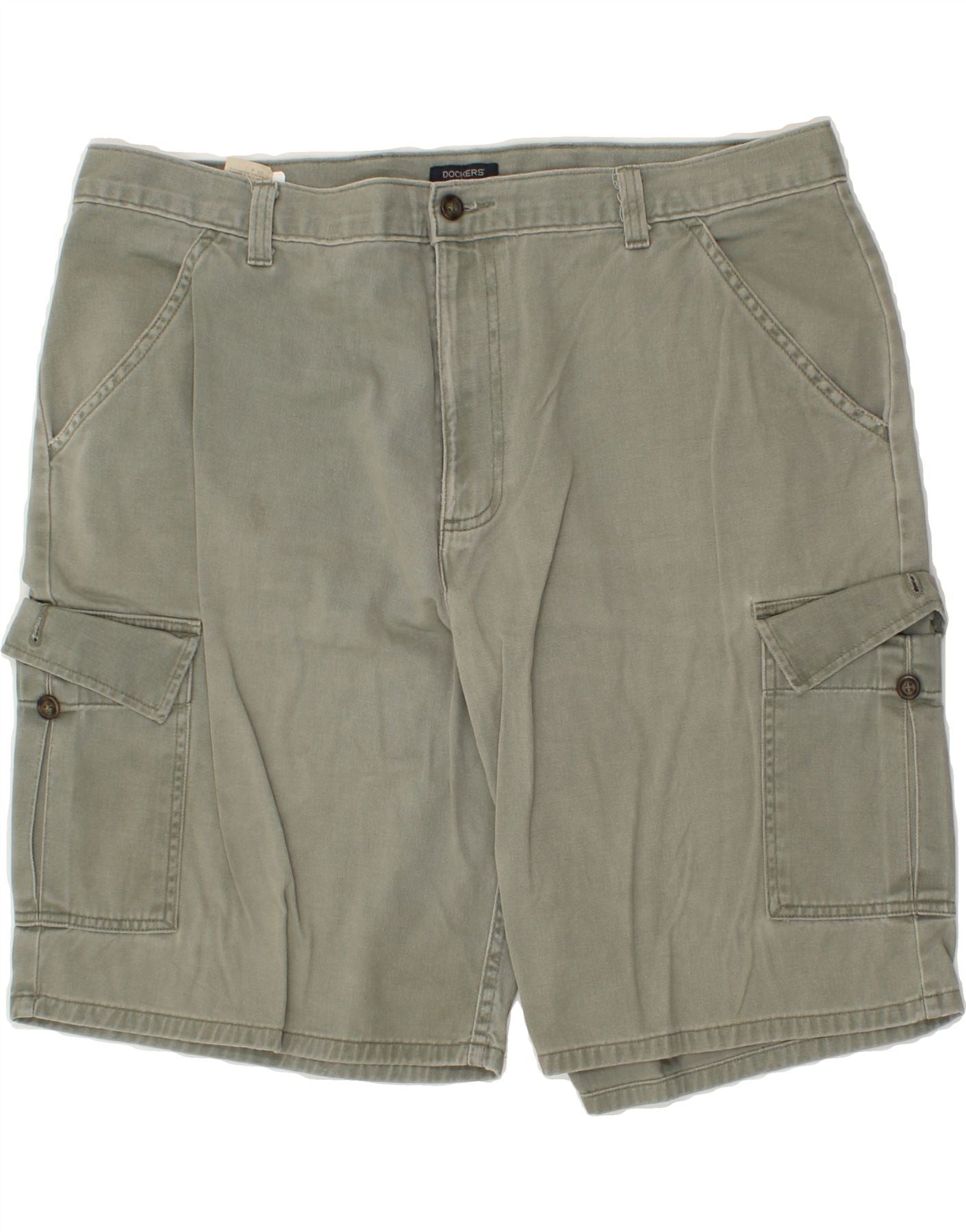 image of DOCKERS Mens Cargo Shorts W40 XL Grey Cotton