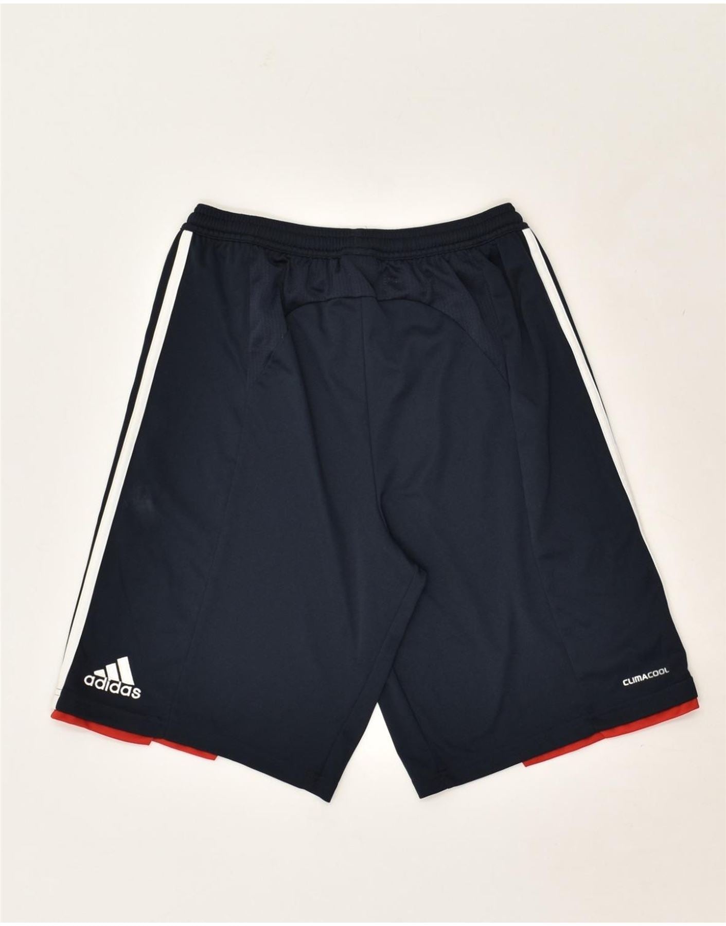 ADIDAS Boys FC Bayern Munchen Sport Shorts 15-16 Years Navy Blue Polyester