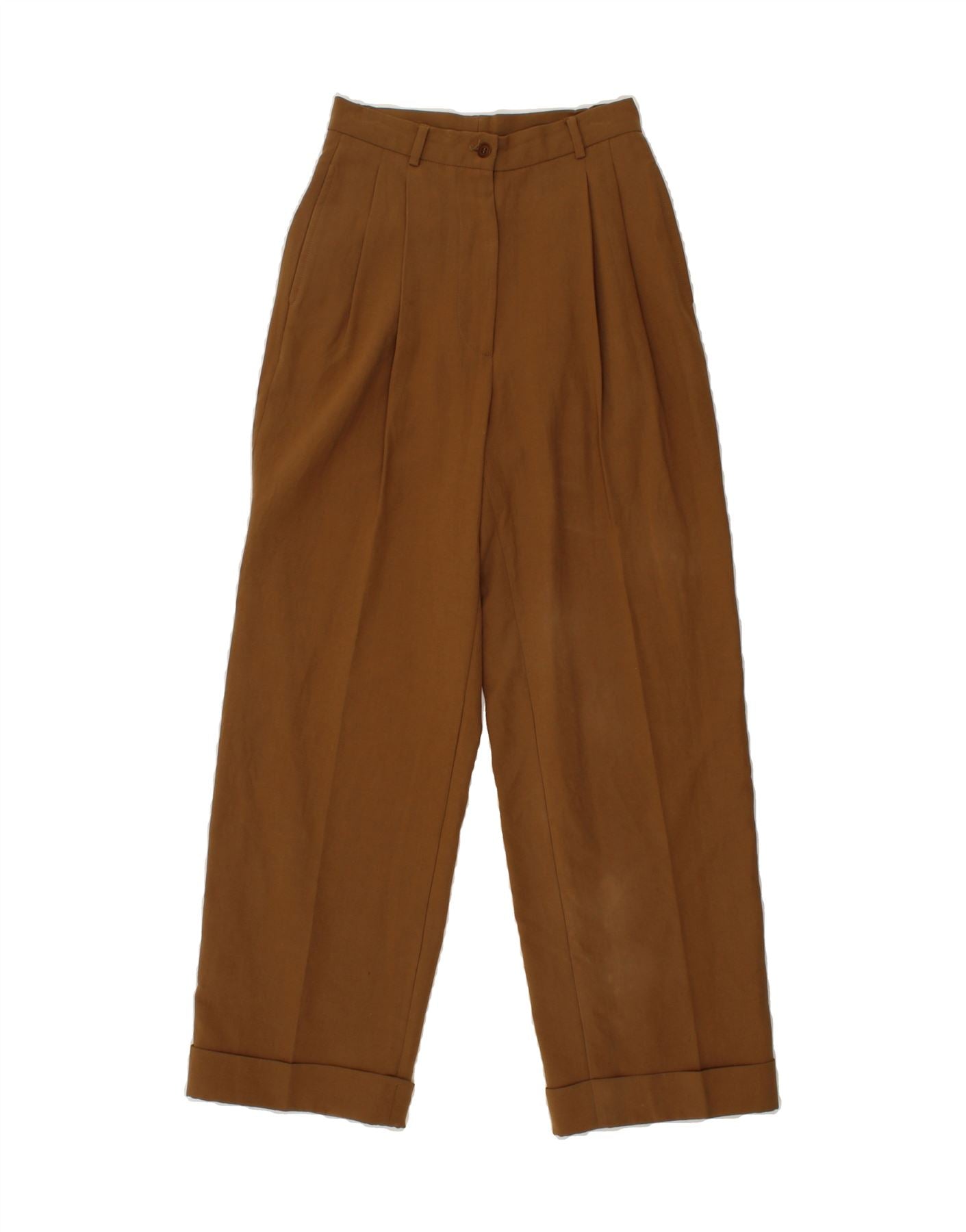 Image of ALBERTO BIANI Womens Pegged Suit Trousers IT 42 Medium W28 L28 Brown