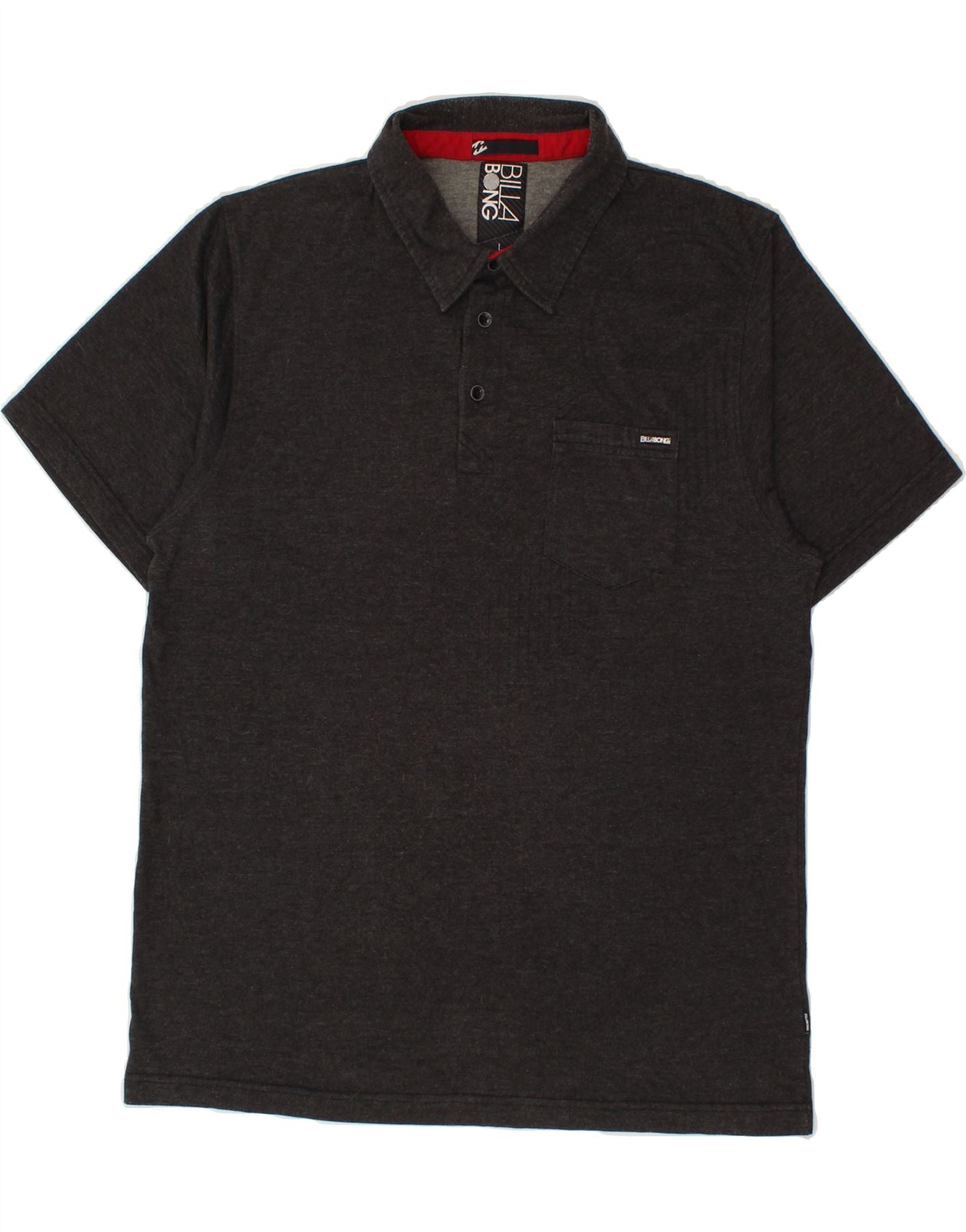 image of BILLABONG Mens Polo Shirt Large Grey Cotton