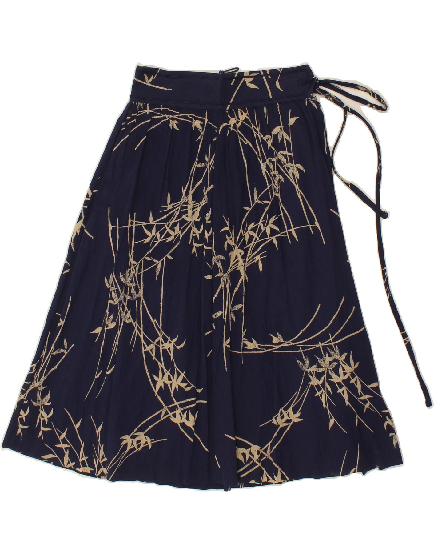 image of VINTAGE Womens A-Line Skirt W26 Small  Navy Blue Floral