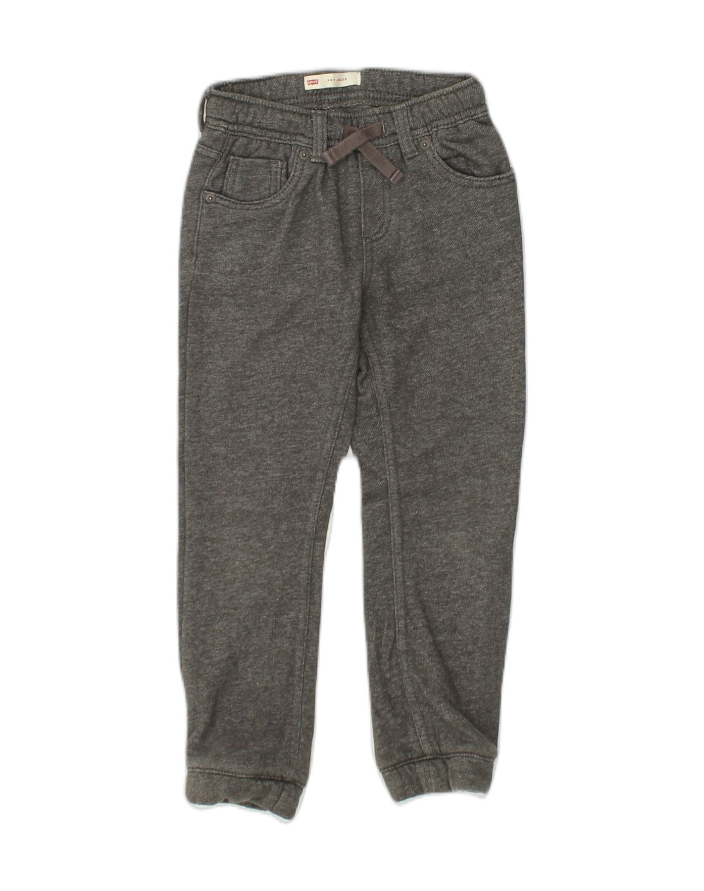 image of LEVI'S Boys Joggers Casual Trousers 6-7 Years W20 L20 Grey Cotton