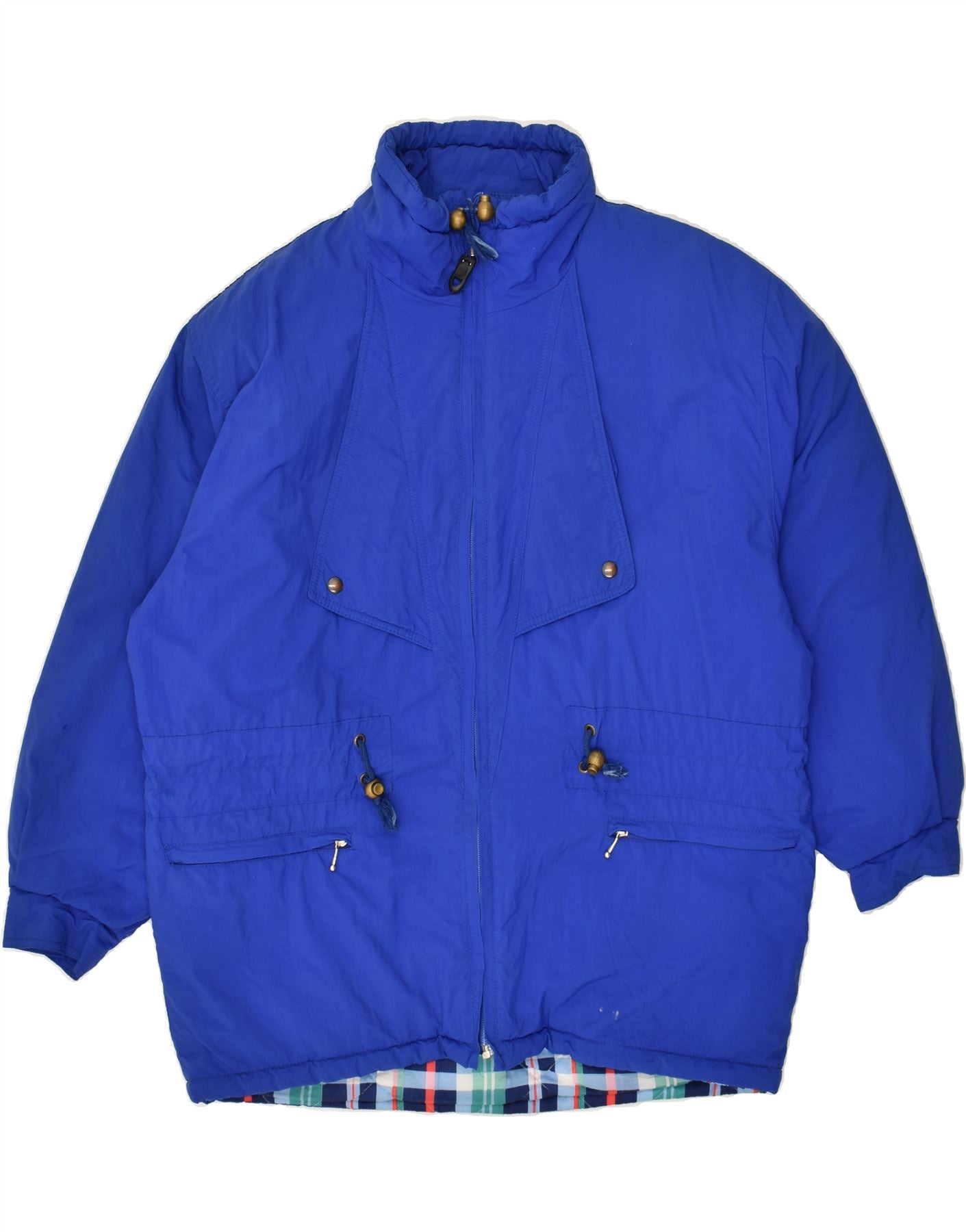 image of VINTAGE Mens Padded Jacket UK 40 Large Blue
