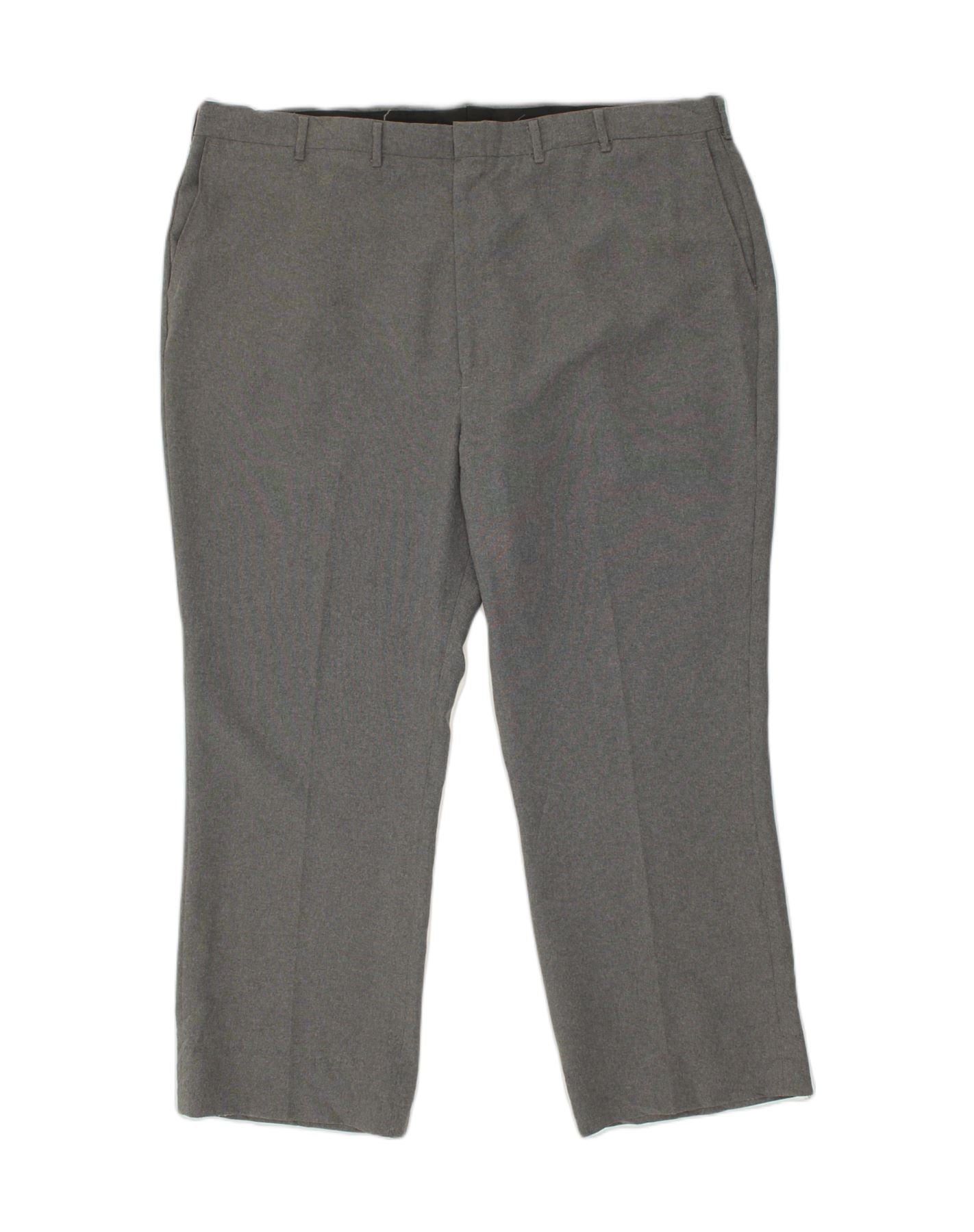 image of WRANGLER Mens Tapered Suit Trousers W46 L28 Grey Polyester