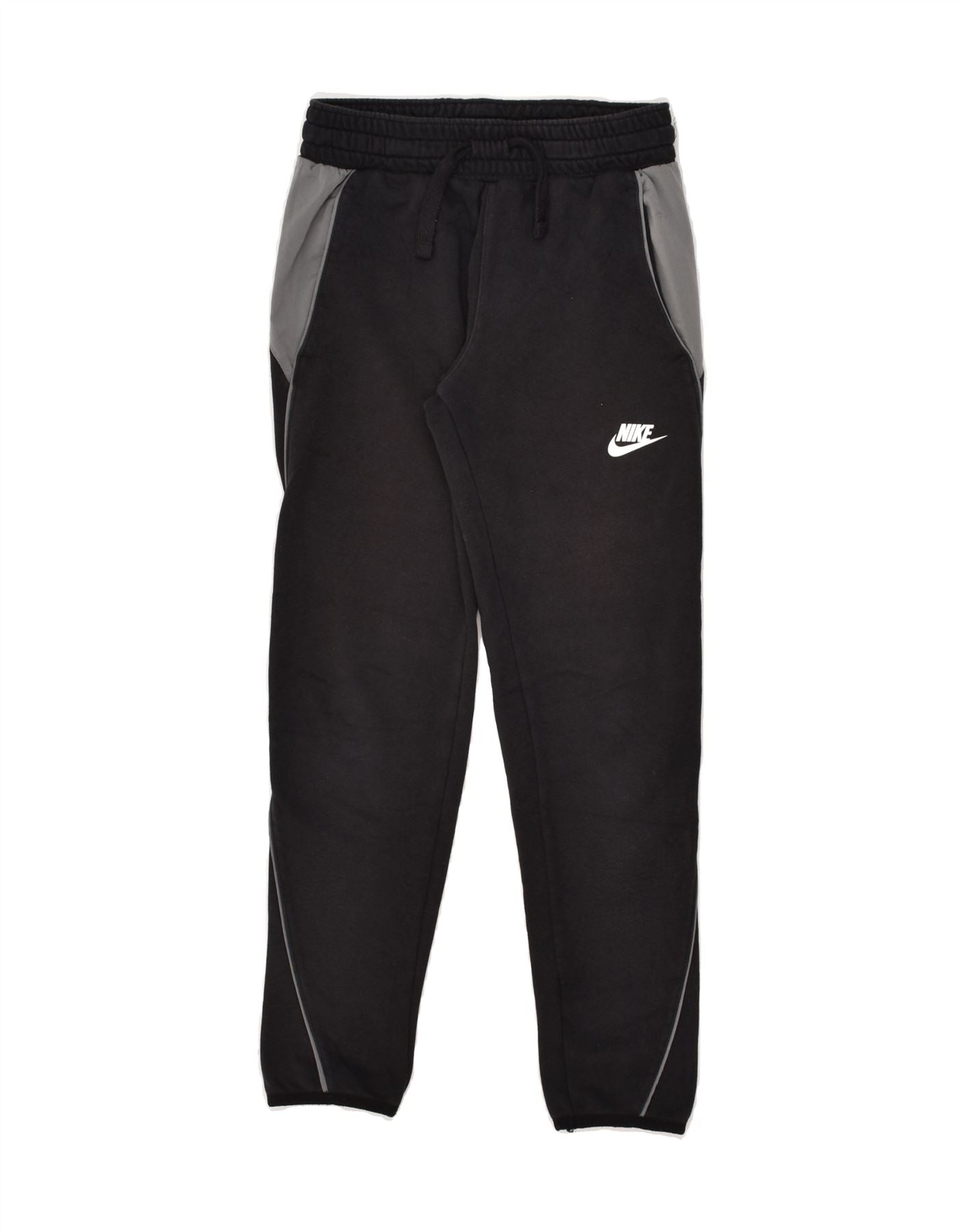 Image of NIKE Boys Standard Fit Tracksuit Trousers 8-9 Years Samll Black