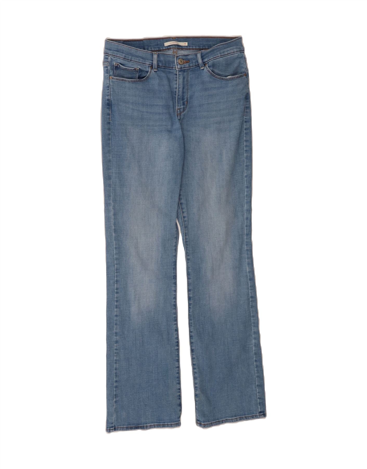 image of LEVI'S Womens Classic Fit Bootcut Jeans W29 L32  Blue Cotton