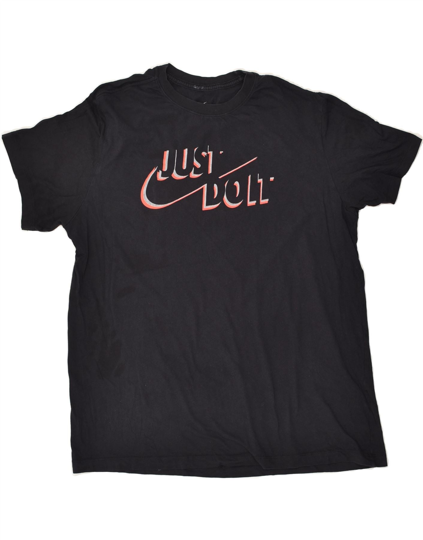 Image of NIKE Mens Graphic T-Shirt Top XL Black Cotton