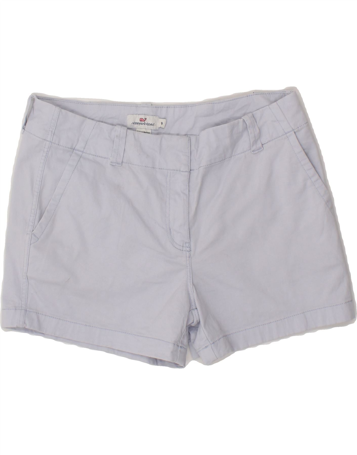 Image of VINEYARD VINES Womens Chino Shorts US 8 Medium W32 Blue Cotton