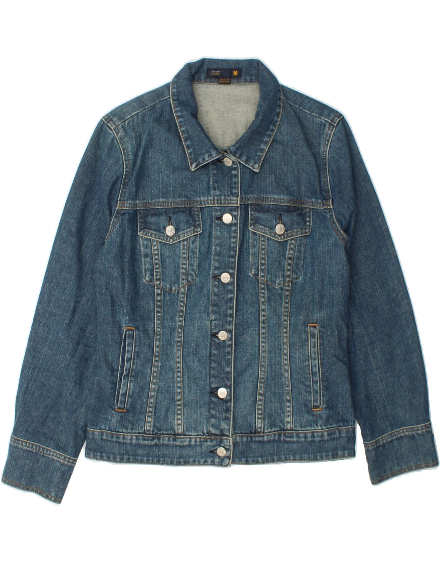 image of J. CREW Womens Denim Jacket UK 14 Medium Black Cotton