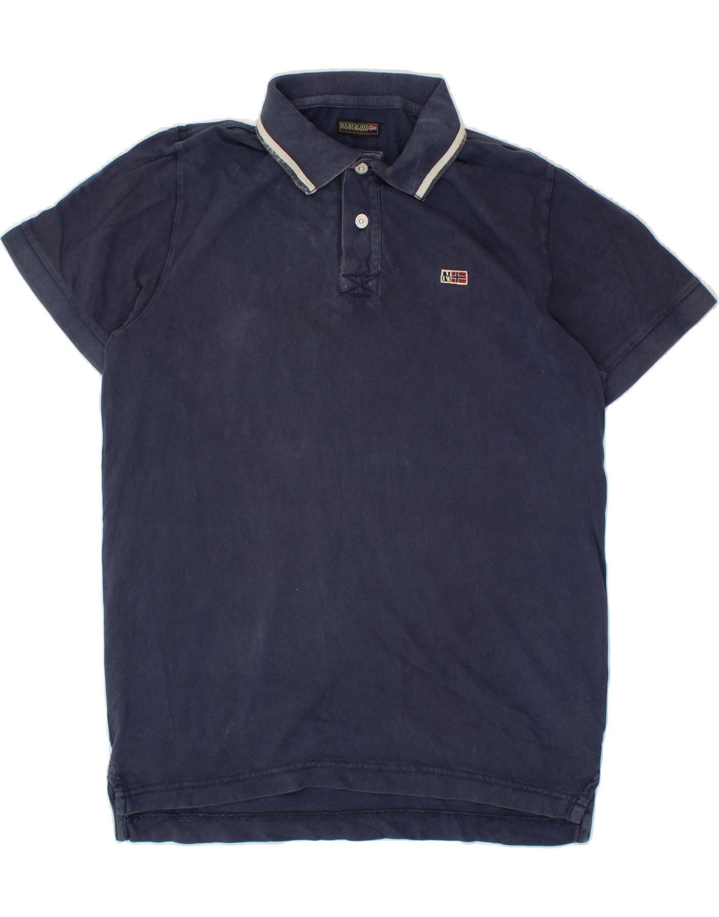 image of NAPAPIJRI Mens Polo Shirt Medium Navy Blue