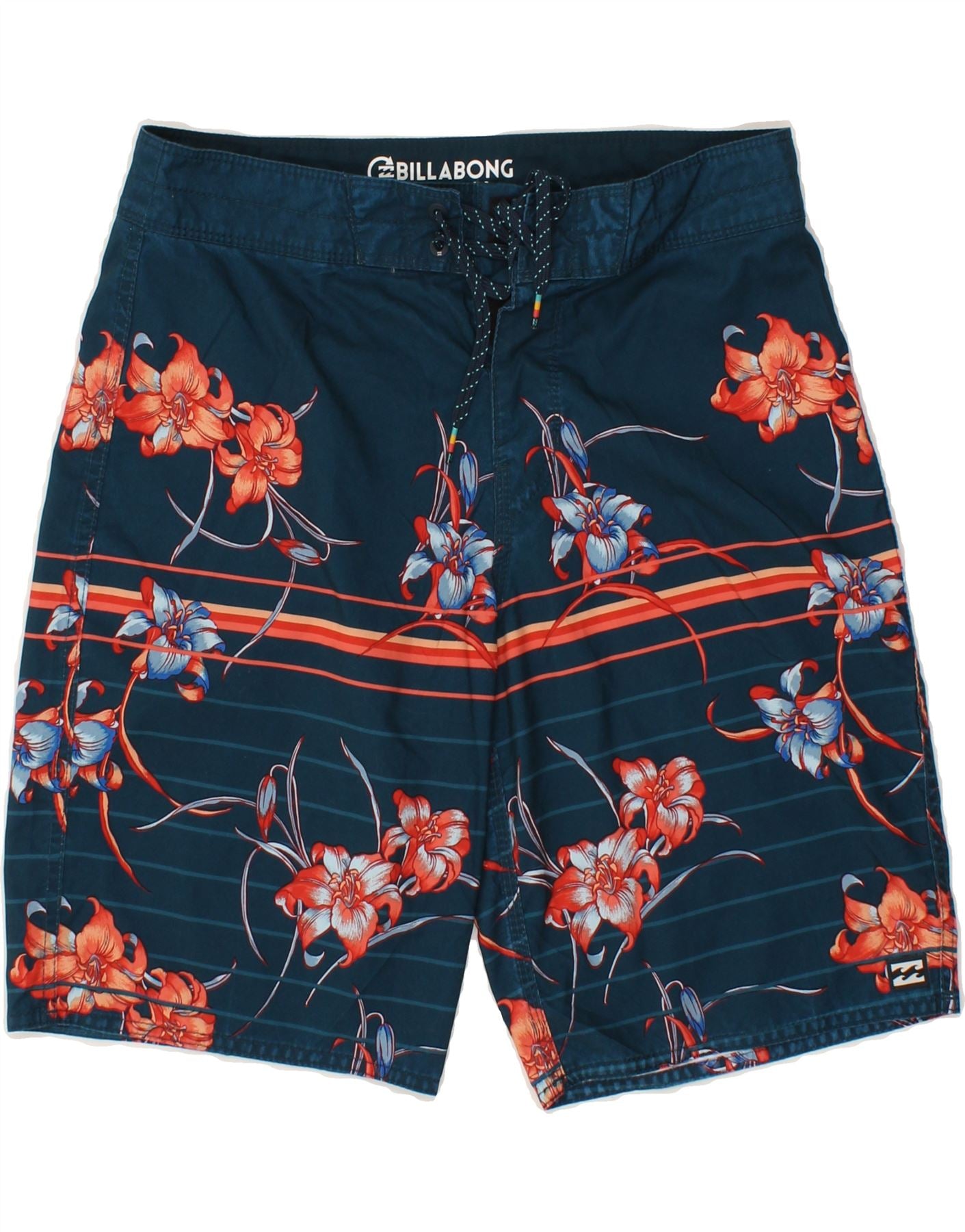 image of BILLABONG Mens Swimming Shorts Medium Navy Blue Floral