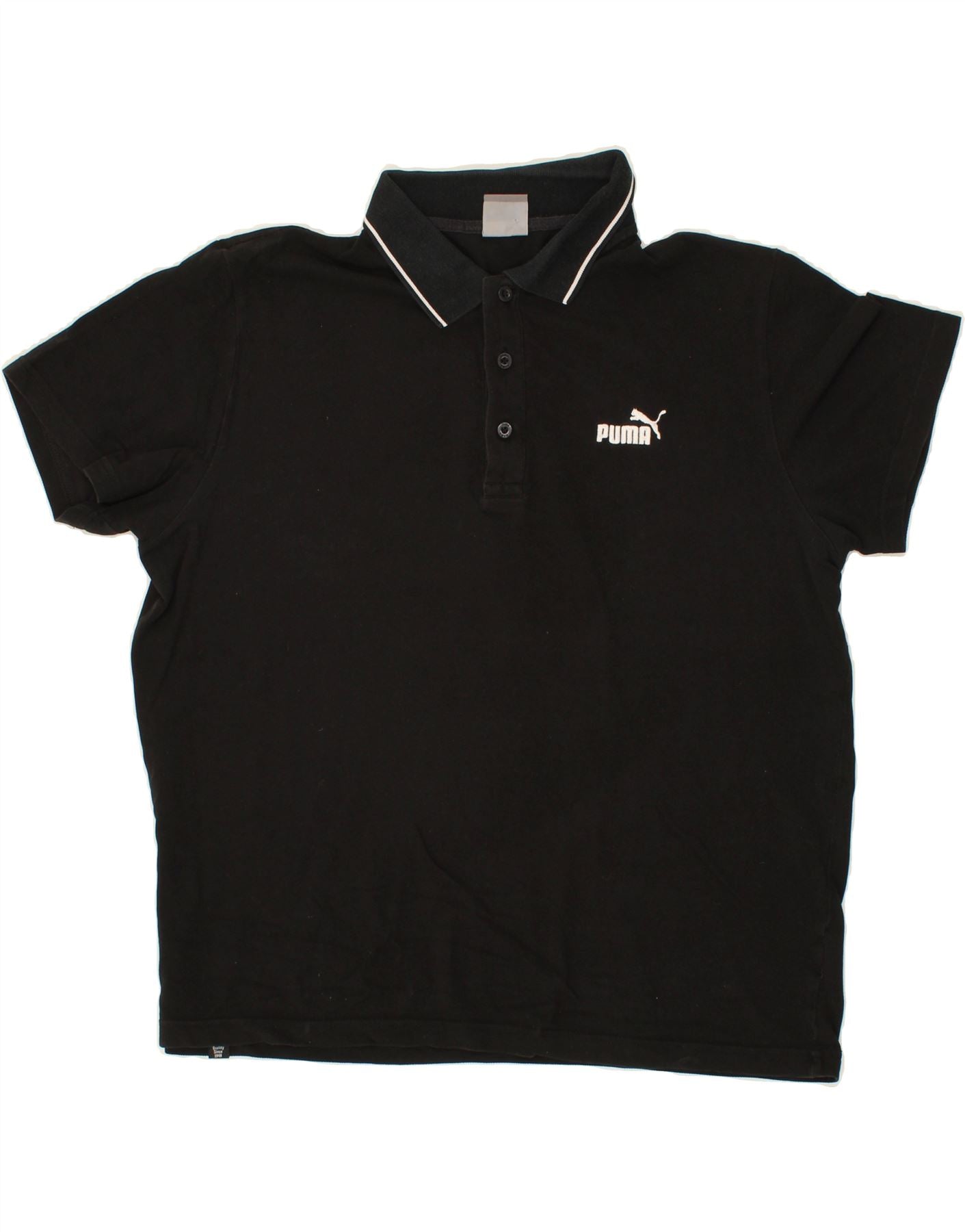 Image of PUMA Mens Polo Shirt Medium Black