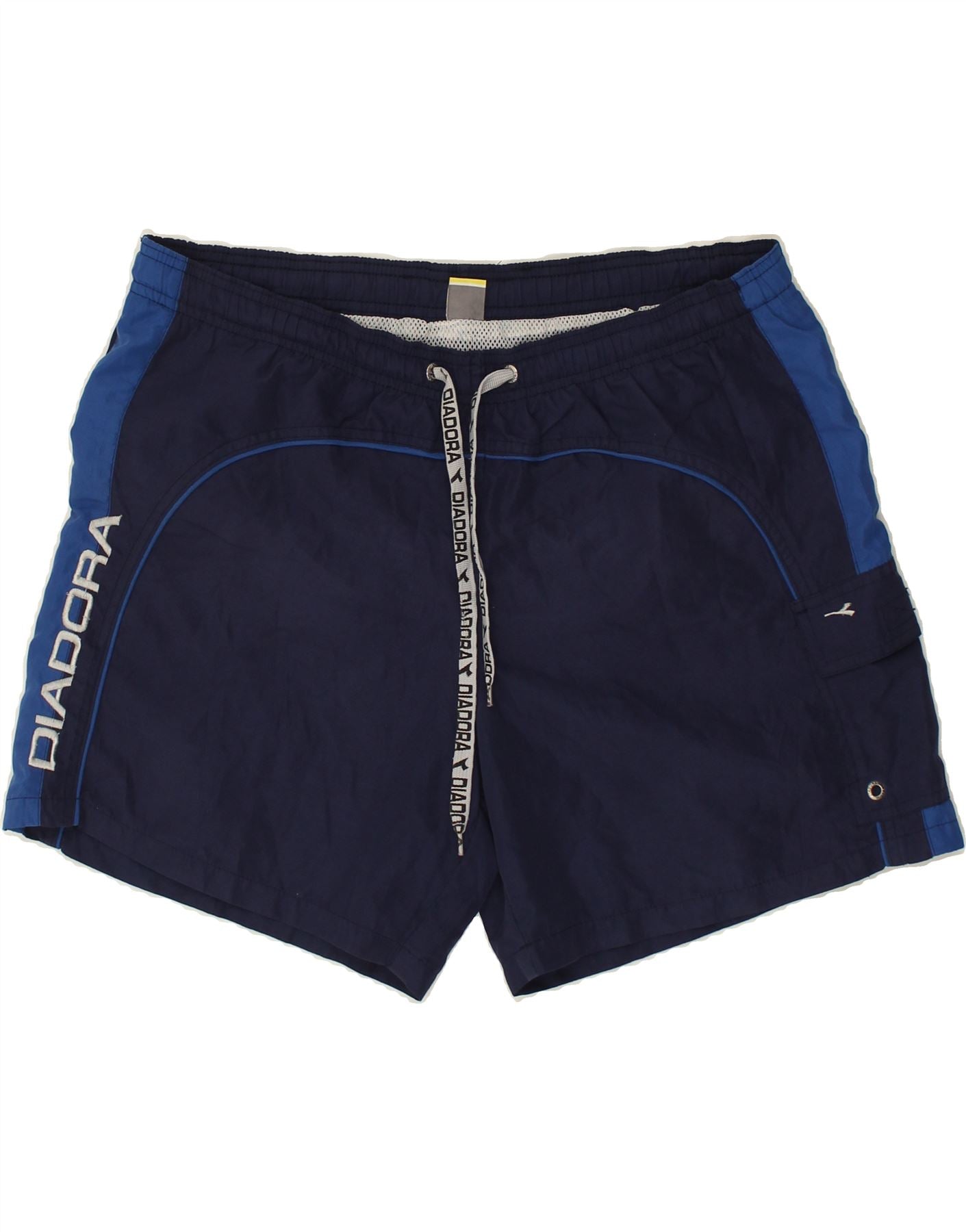 image of DIADORA Mens Graphic Sport Shorts 2XL Navy Blue Colourblock