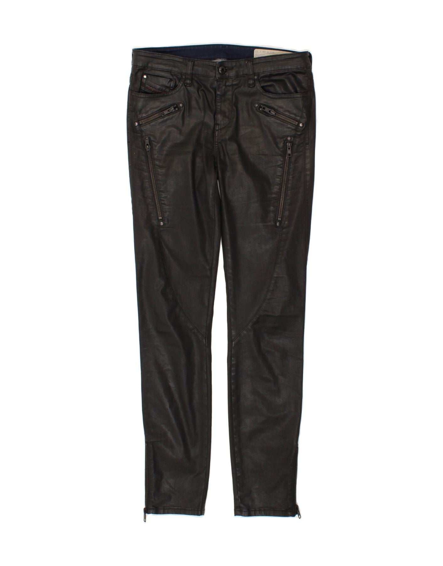 image of DIESEL Womens Slim Skinny Casual Trousers W28 L32 Black Cotton