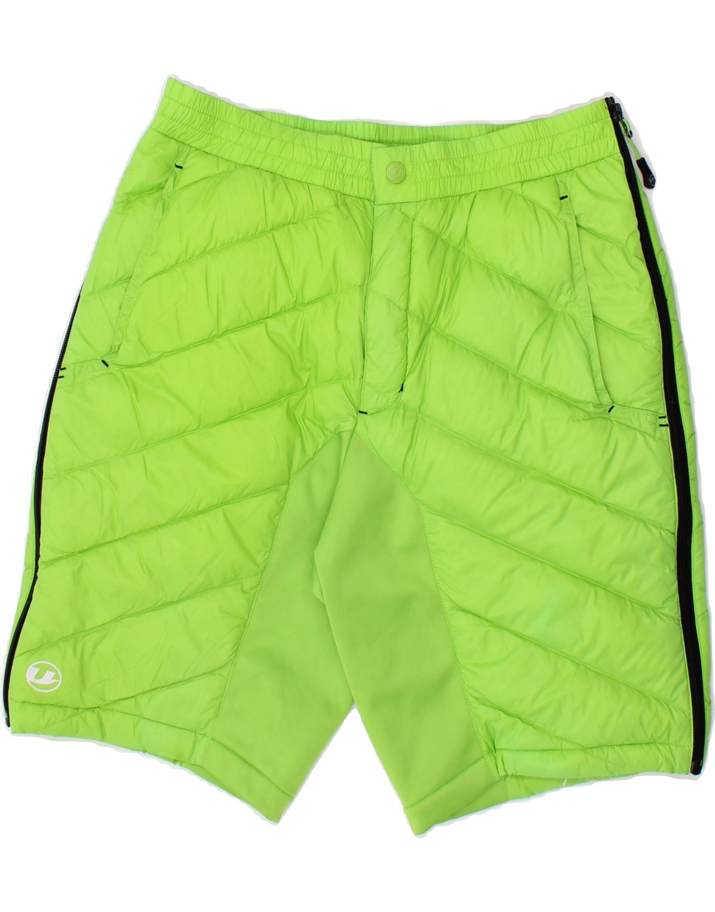 image of VINTAGE Mens Casual Shorts Medium W30 Green Polyamide