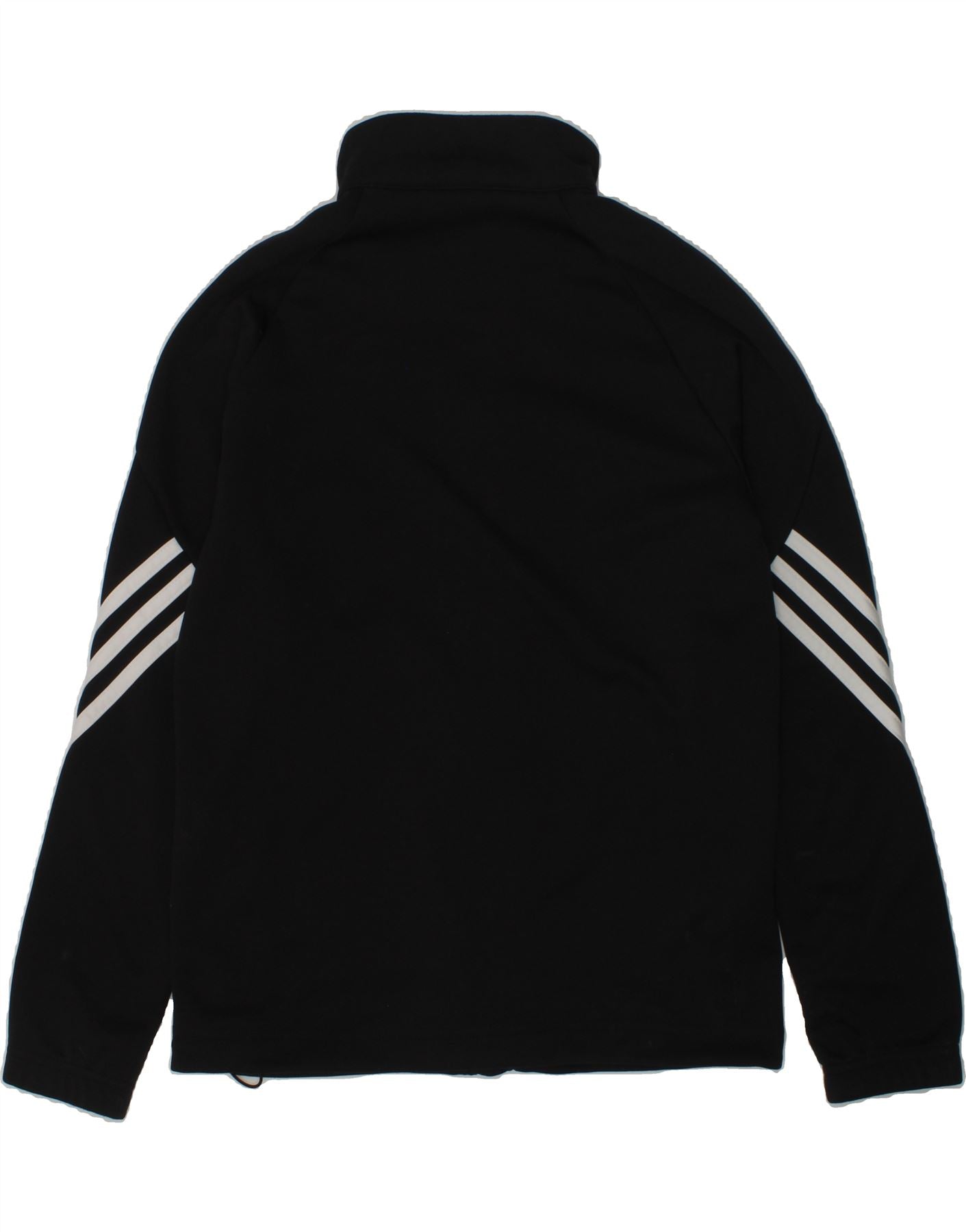 ADIDAS Boys Climalite Tracksuit Top Jacket 9-10 Years Black Polyester