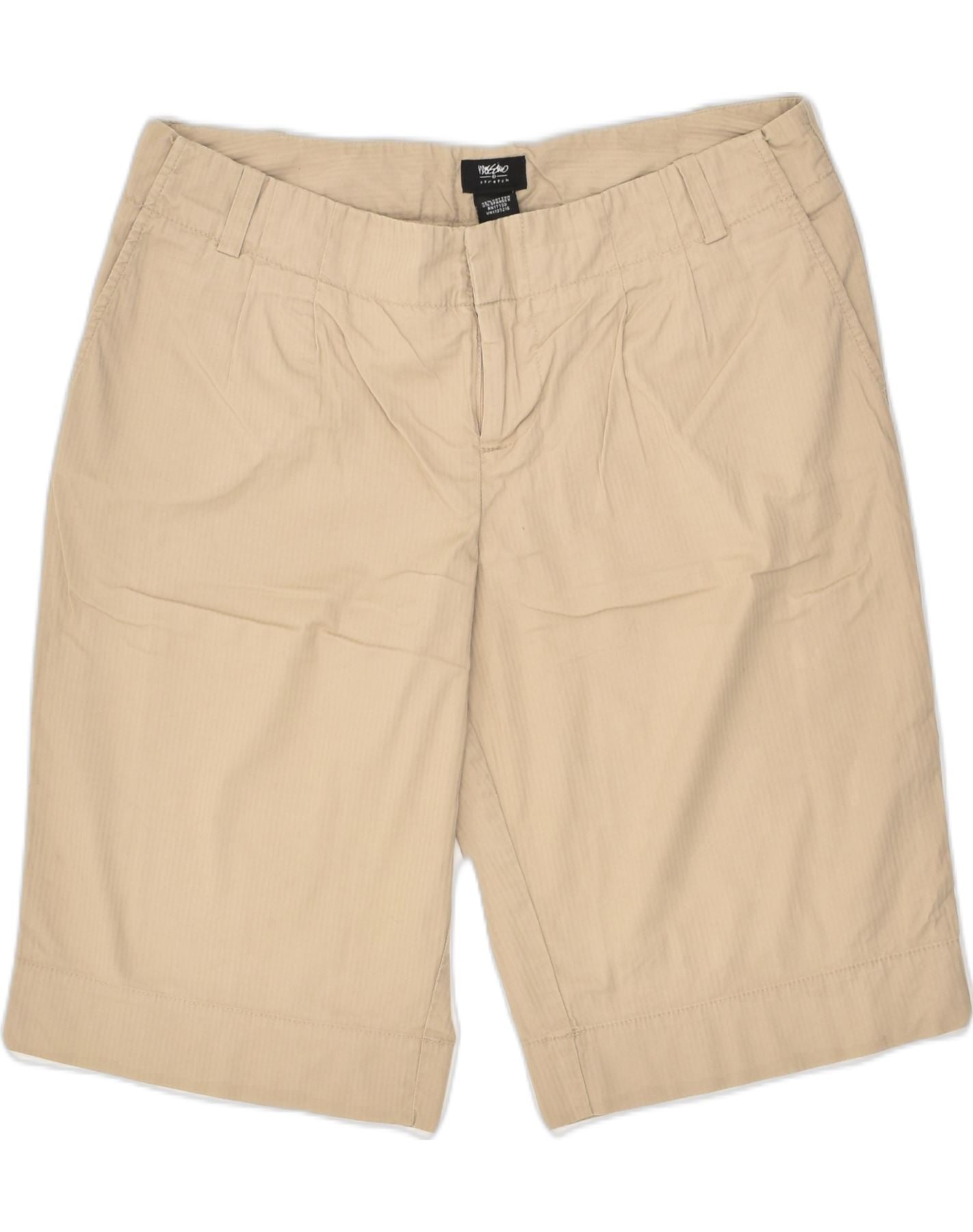 image of MOSSIMO Womens Chino Shorts US 8 Medium W34 Beige Cotton