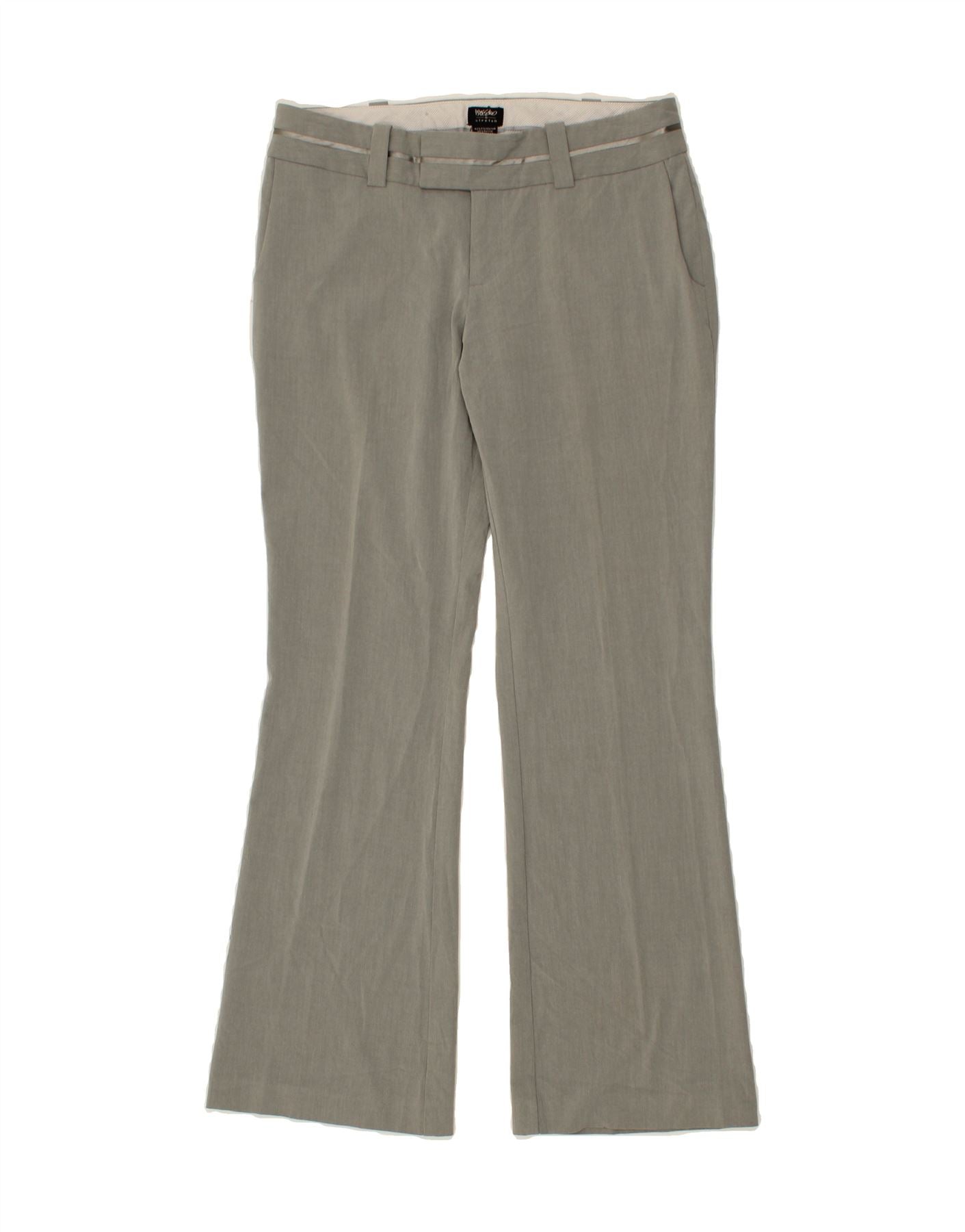 image of MOSSIMO Womens Bootcut Chino Trousers US 8 Medium W30 L32  Grey Polyester