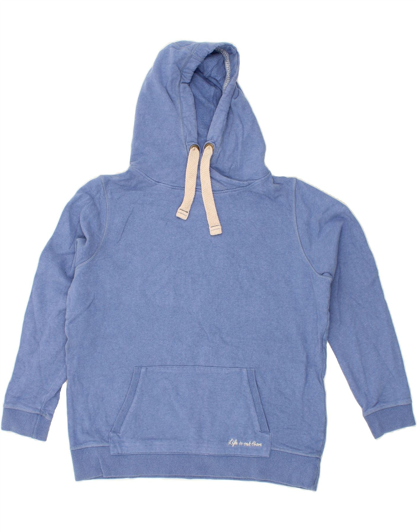 Image of FAT FACE Womens Oversized Hoodie Jumper UK 14 Large  Blue Cotton