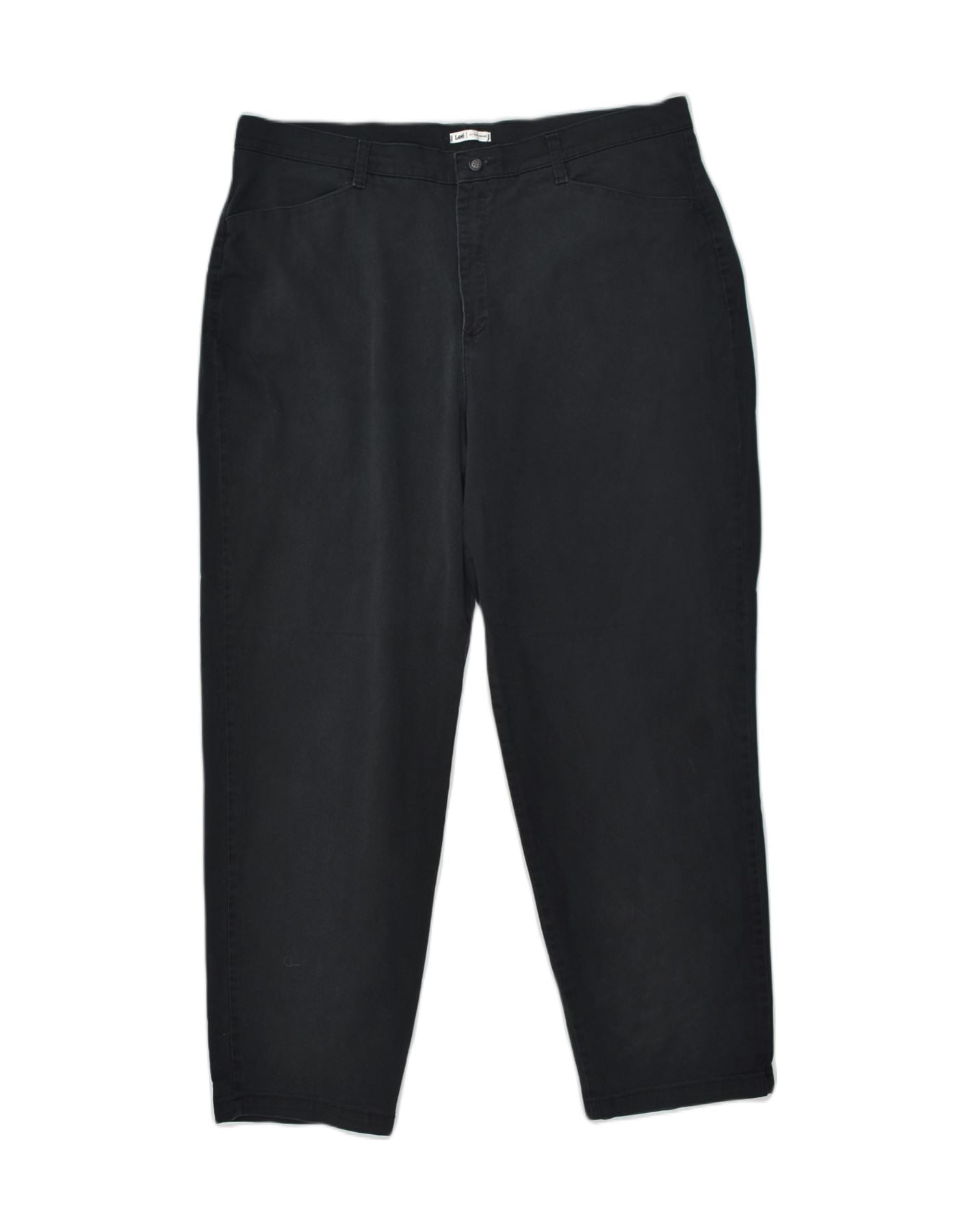 image of LEE Mens Tapered Casual Trousers W40 L30 Black Cotton