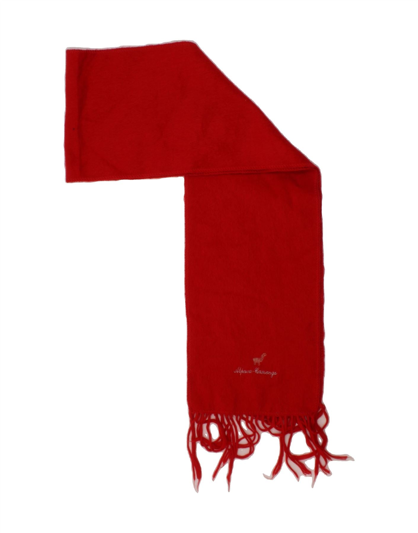 image of ALPACA CAMARGO Womens Rectangle Scarf One Size Red