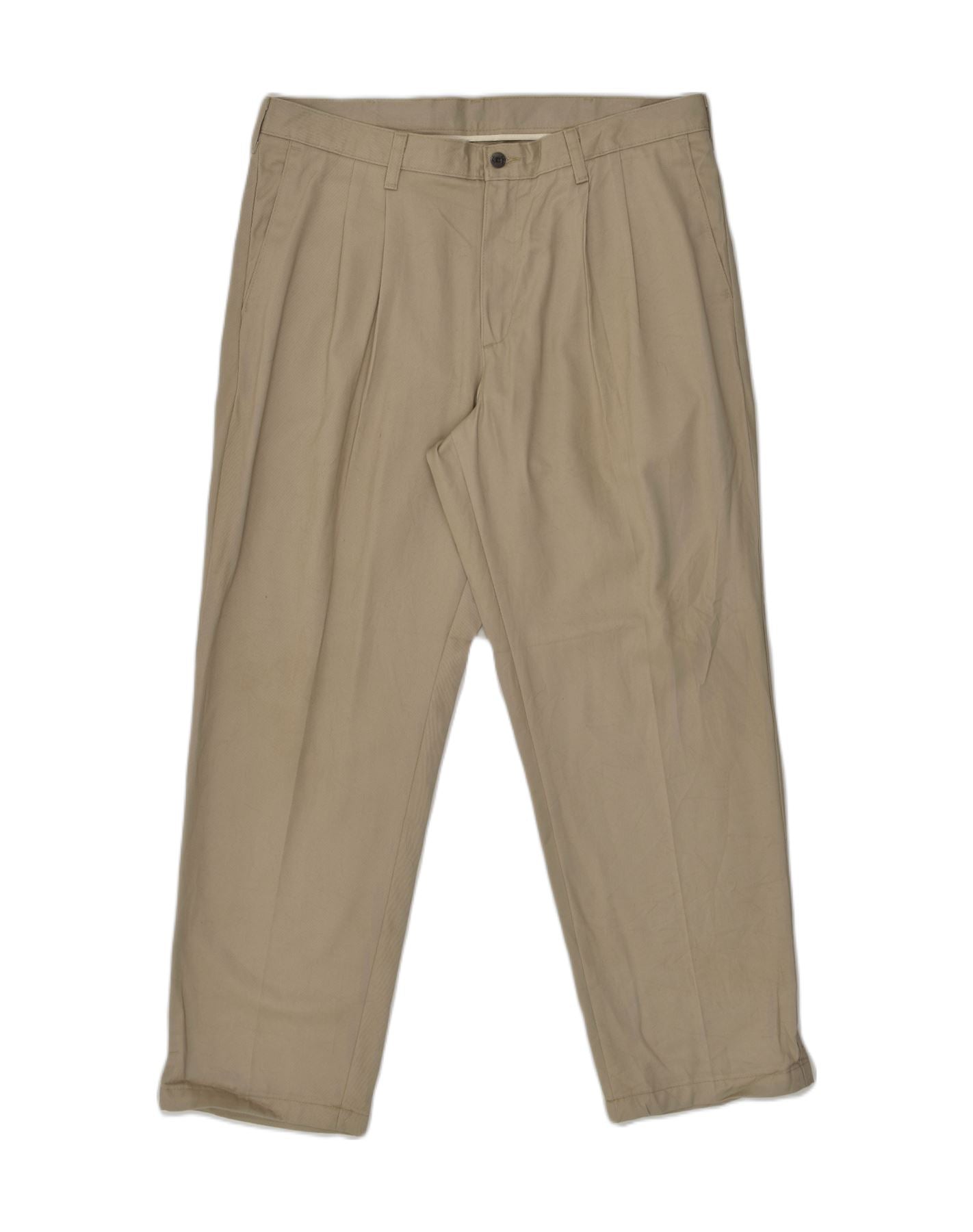 Image of LEE Mens Pegged Chino Trousers W36 L29 Beige Cotton