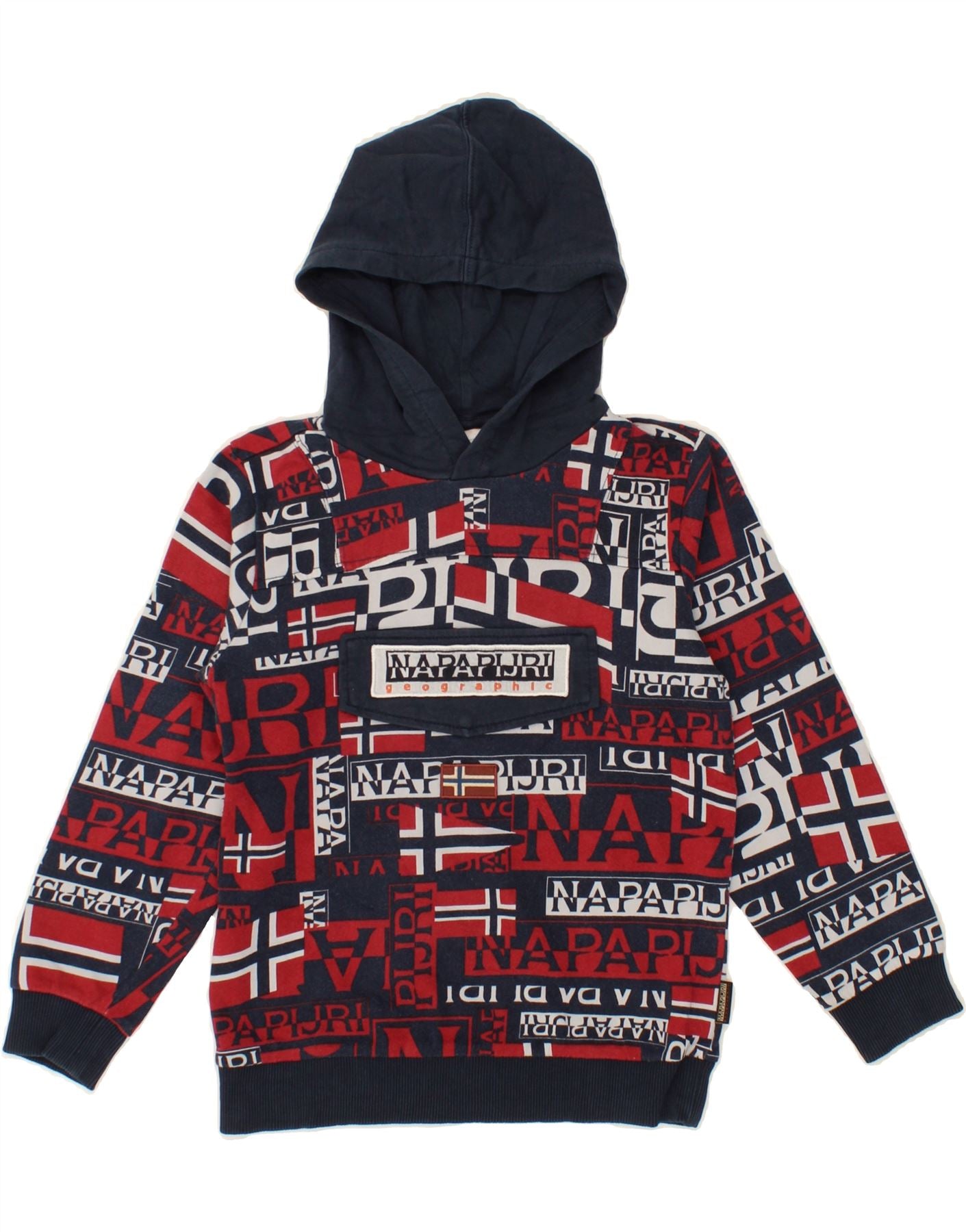 Image of NAPAPIJRI Boys Graphic Hoodie Jumper 9-10 Years Red