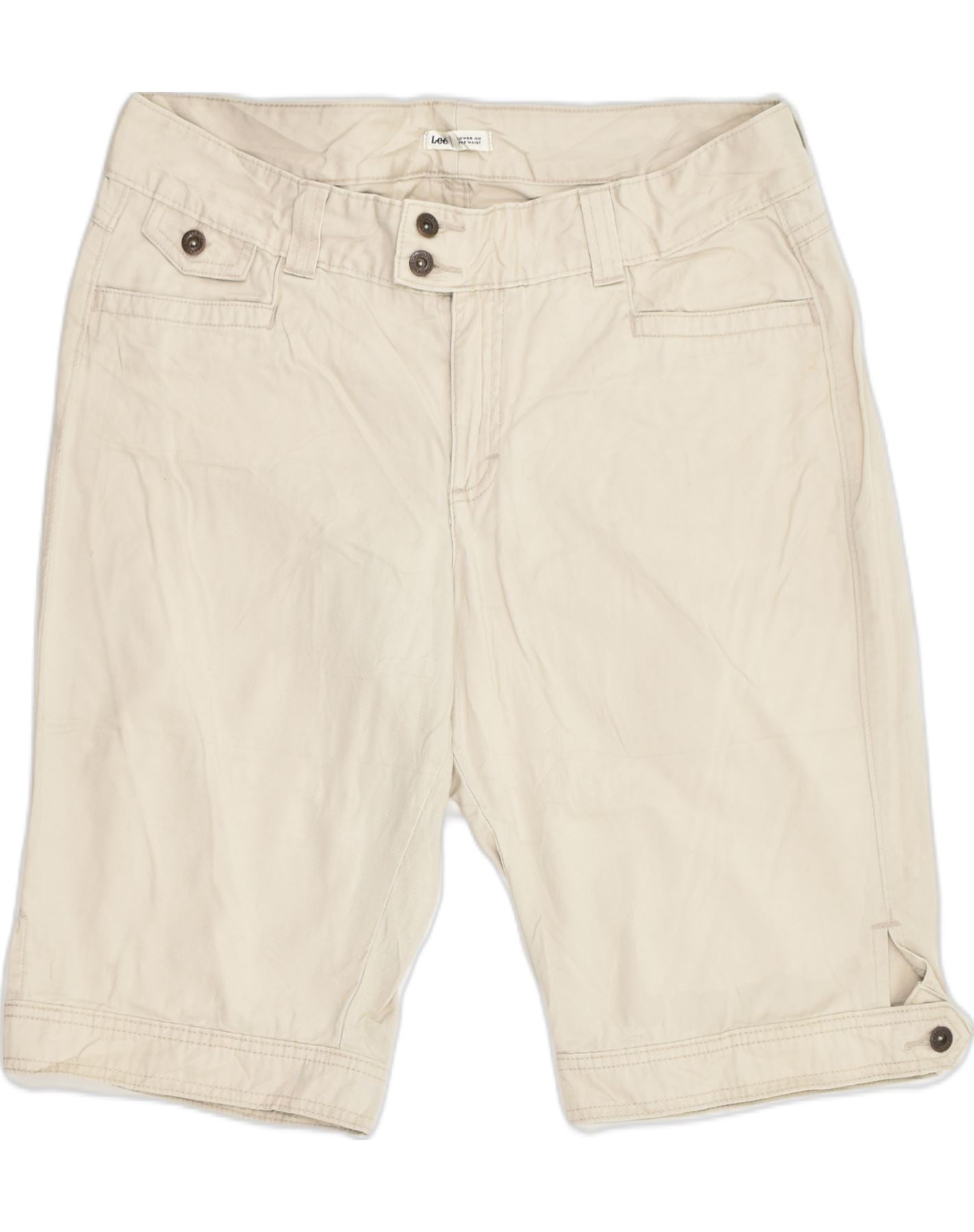 Image of LEE Womens Low Waist Bermuda Shorts W36 XL  Beige