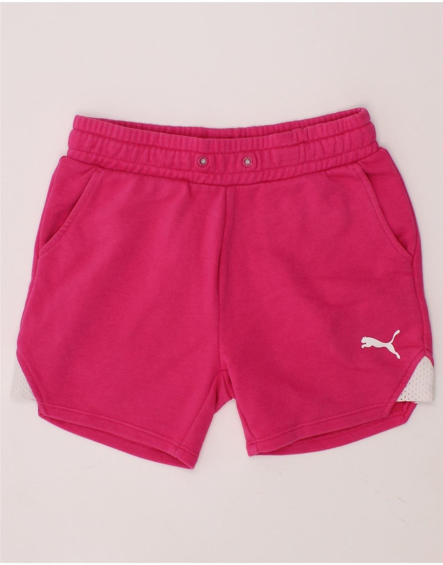 Image of PUMA Girls Sport Shorts 7-8 Years Pink Cotton