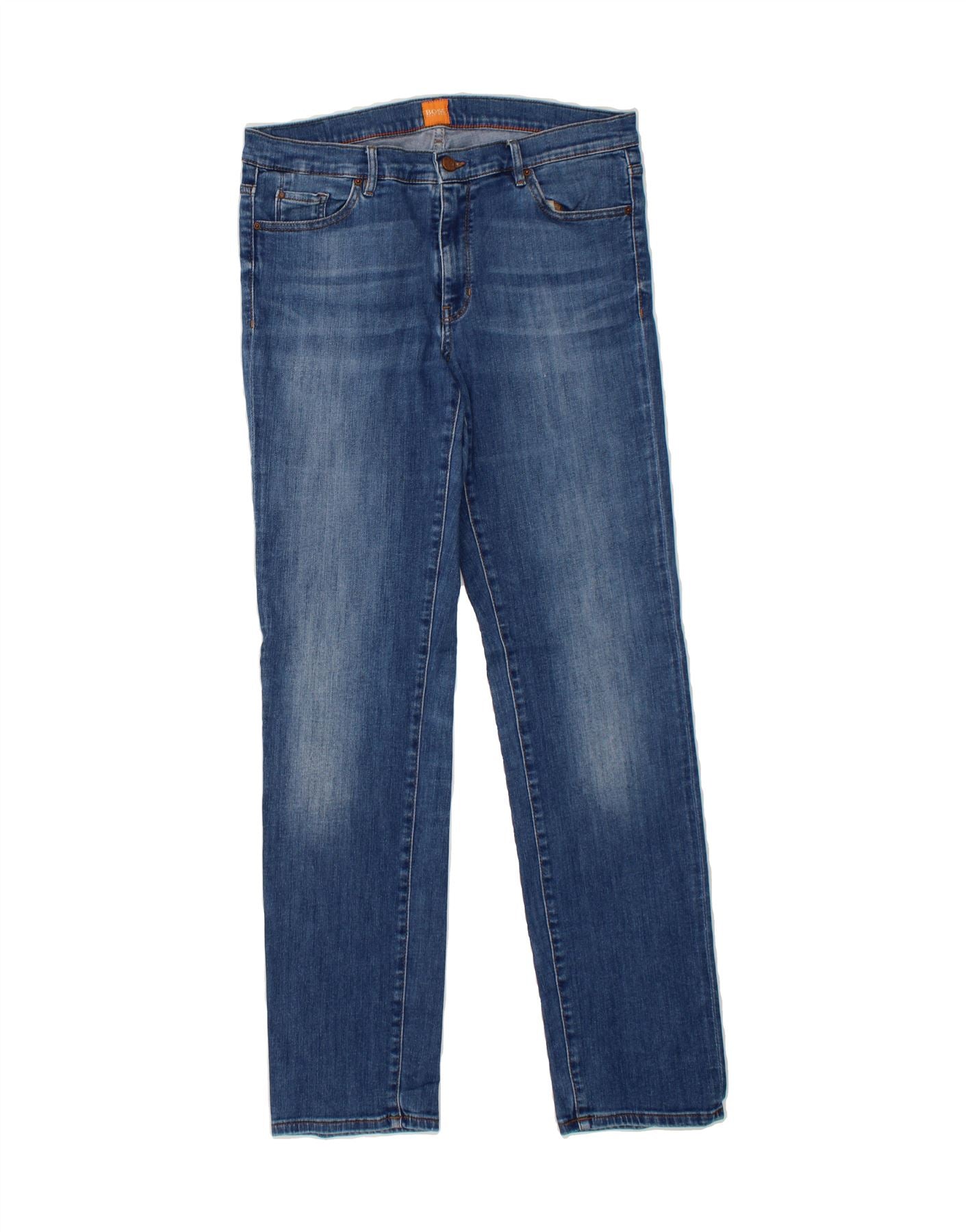 Image of BOSS ORANGE Mens Straight Jeans W34 L33 Blue