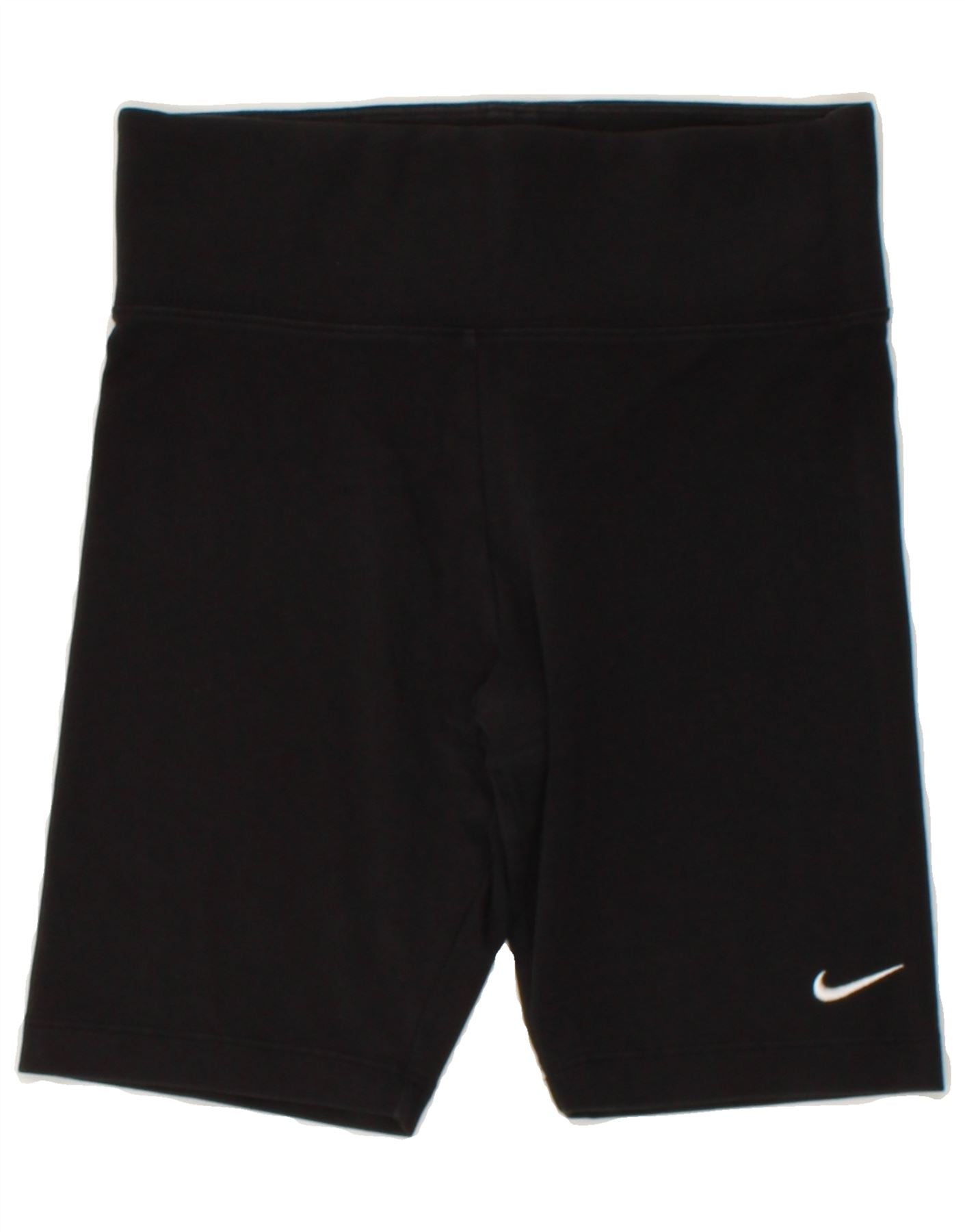 image of NIKE Womens Sport Shorts UK 8 Small Black Cotton