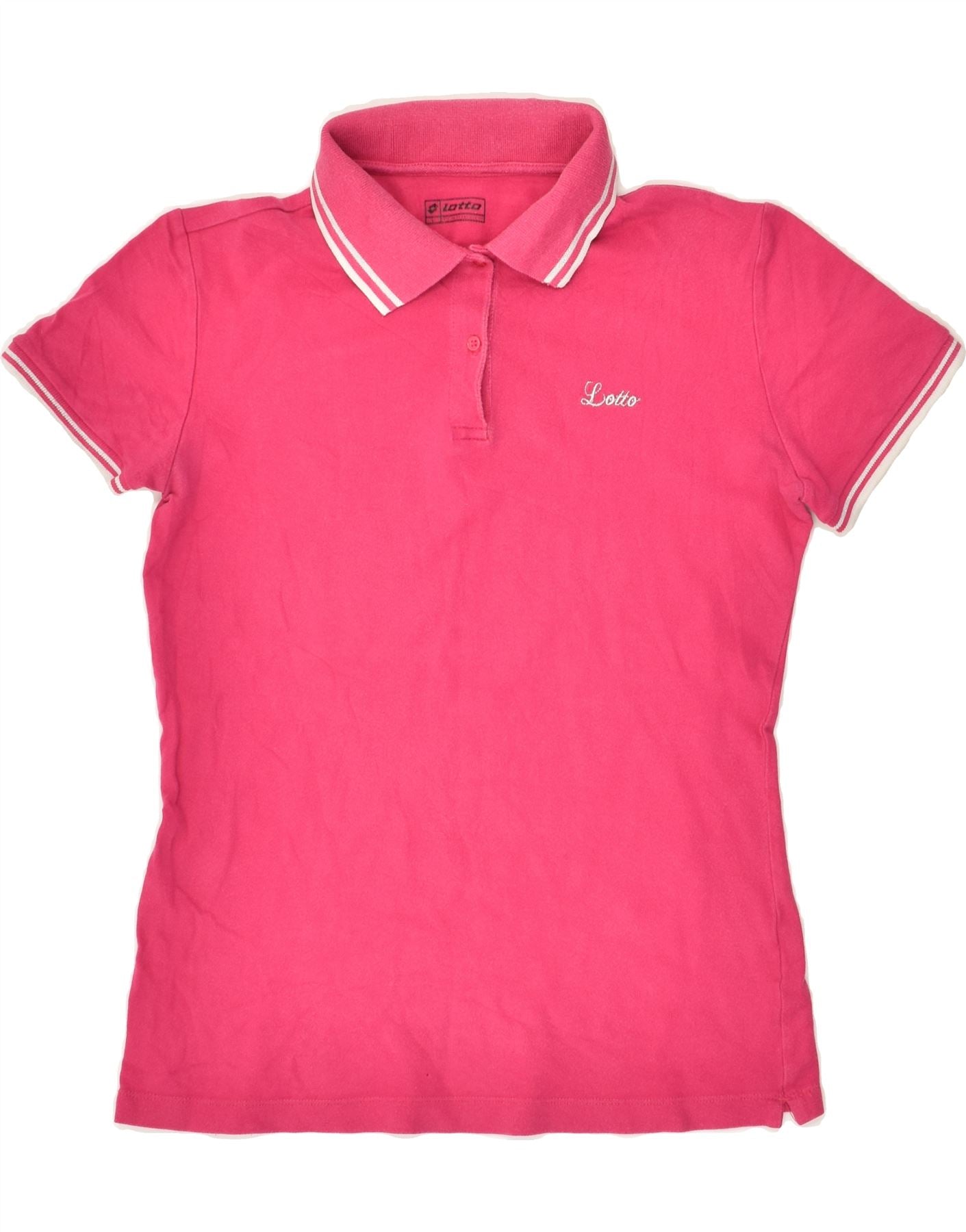 image of LOTTO Womens Polo Shirt UK 12 Medium Pink