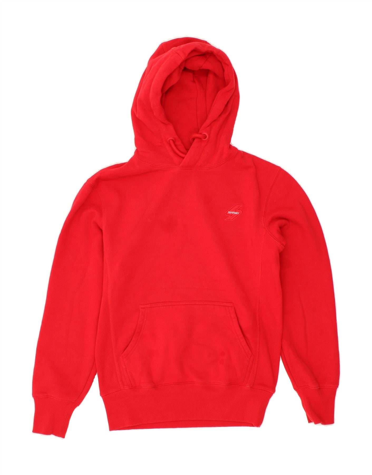 image of SUPERDRY Mens Hoodie Jumper XS Red Cotton