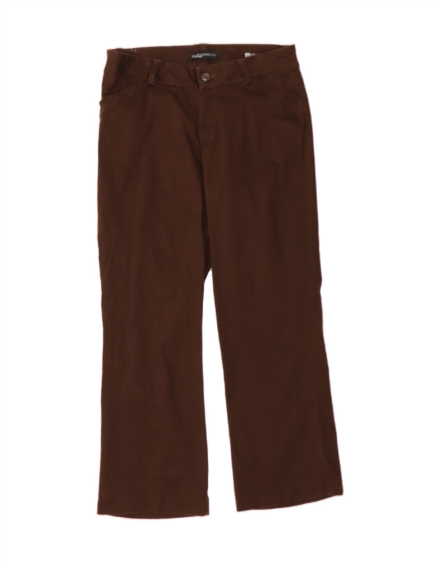 image of LEE Womens Curvy Fit Straight Casual Trousers US 12 Large W34 L29 Brown