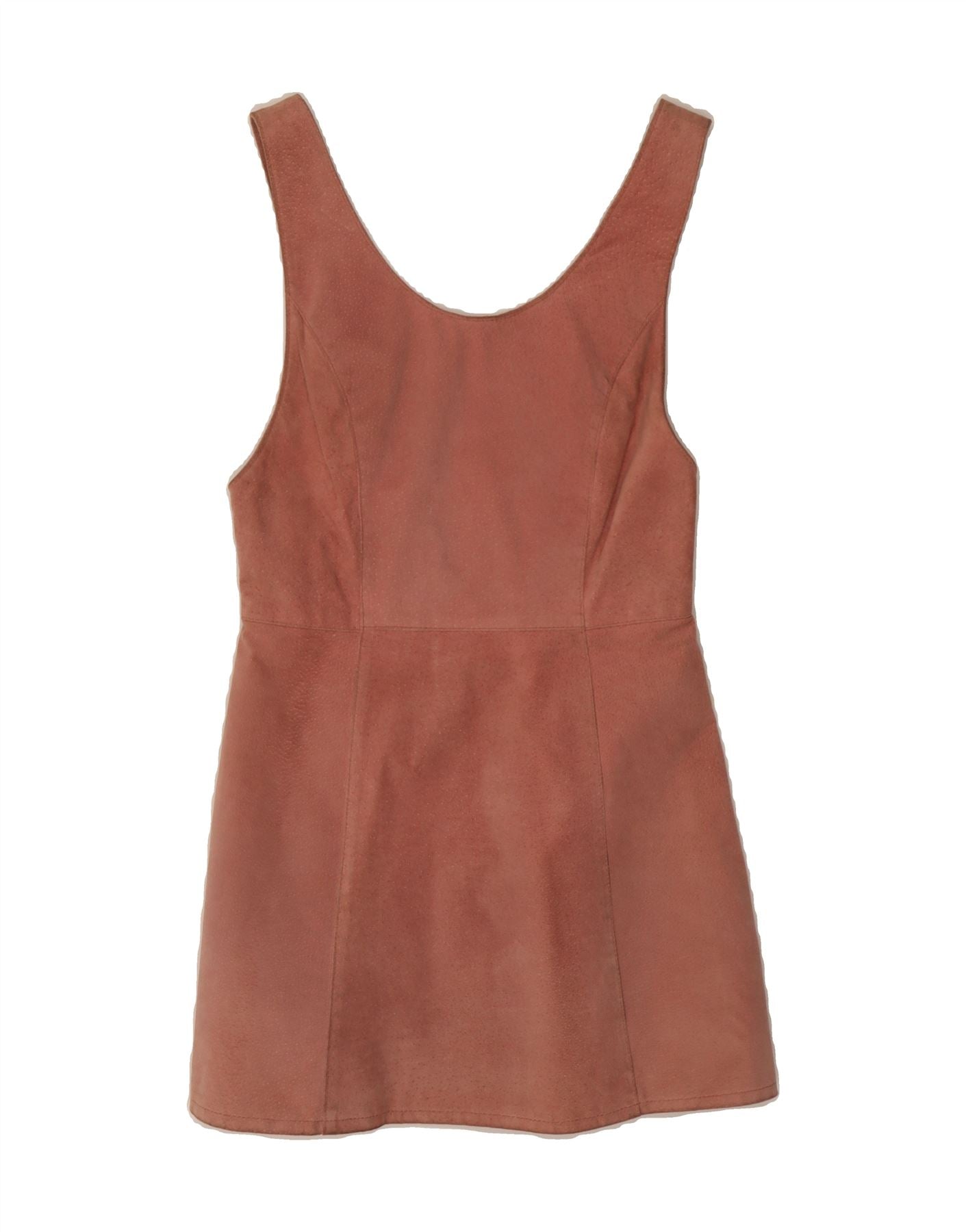 image of VINTAGE Womens Sleeveless Suede Dress UK 8 Small Pink