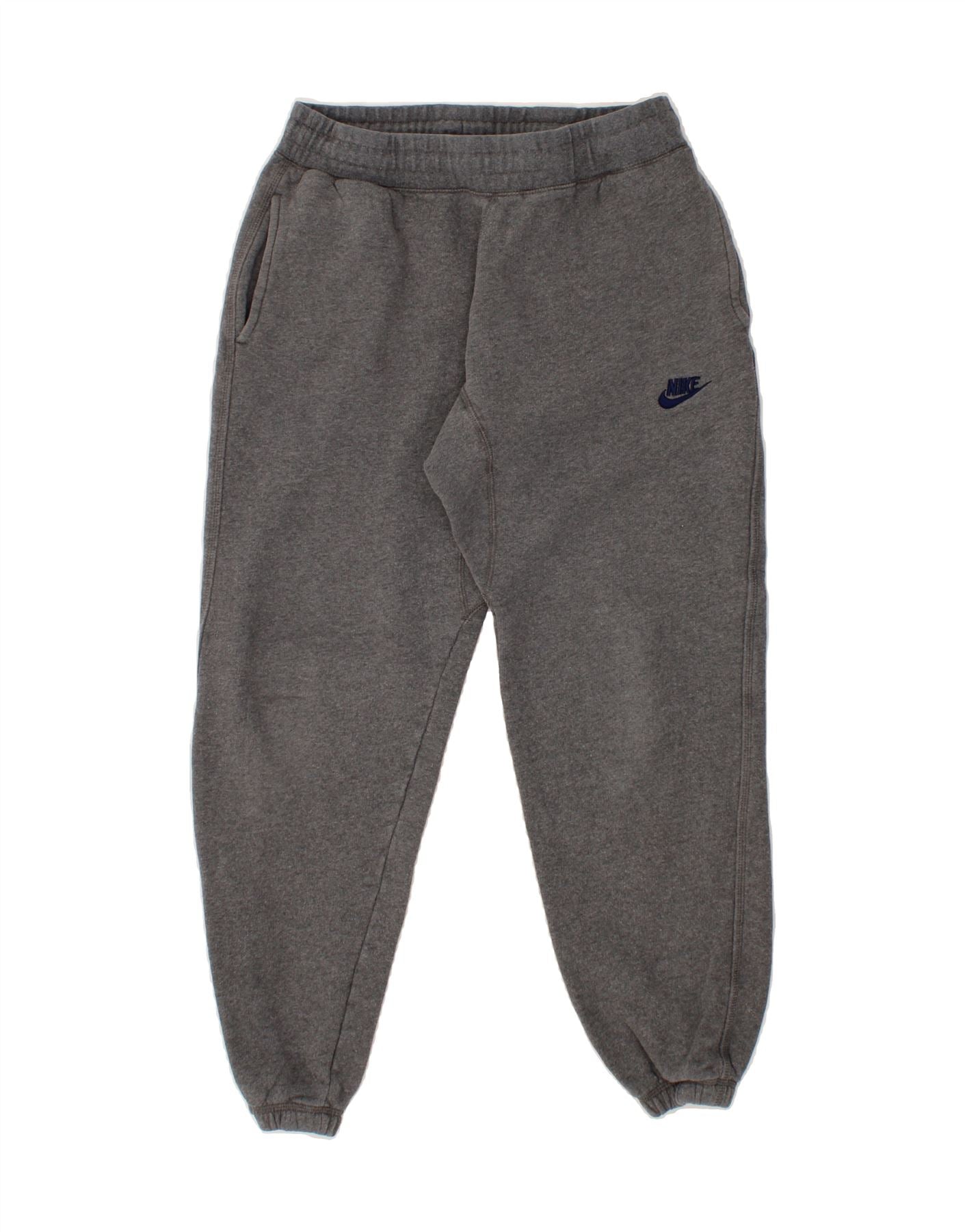 image of NIKE Mens Tracksuit Trousers Joggers Medium Grey Cotton