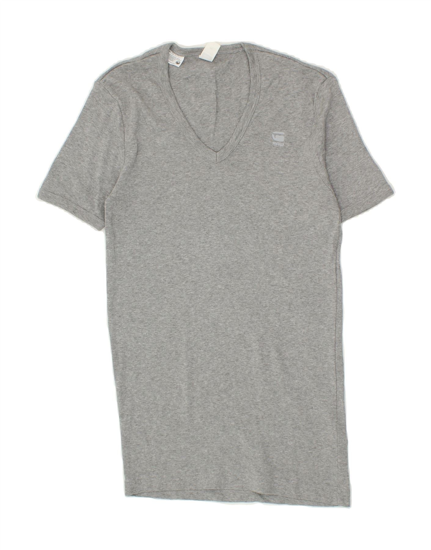 Image of G-STAR Womens Longline T-Shirt Top UK 8 Small Grey Cotton