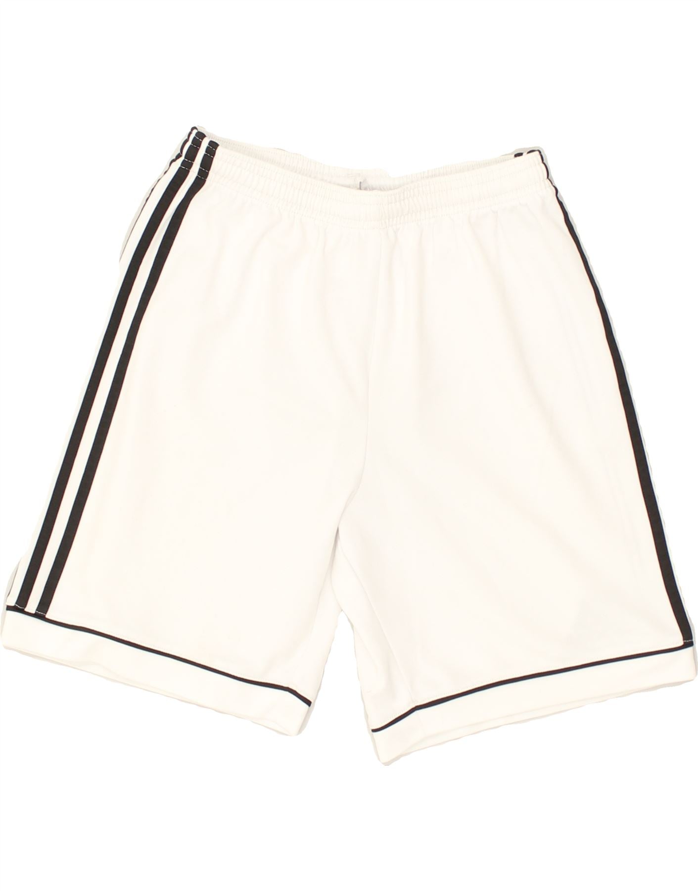 ADIDAS Boys Climalite Sport Shorts 13-14 Years White Polyester