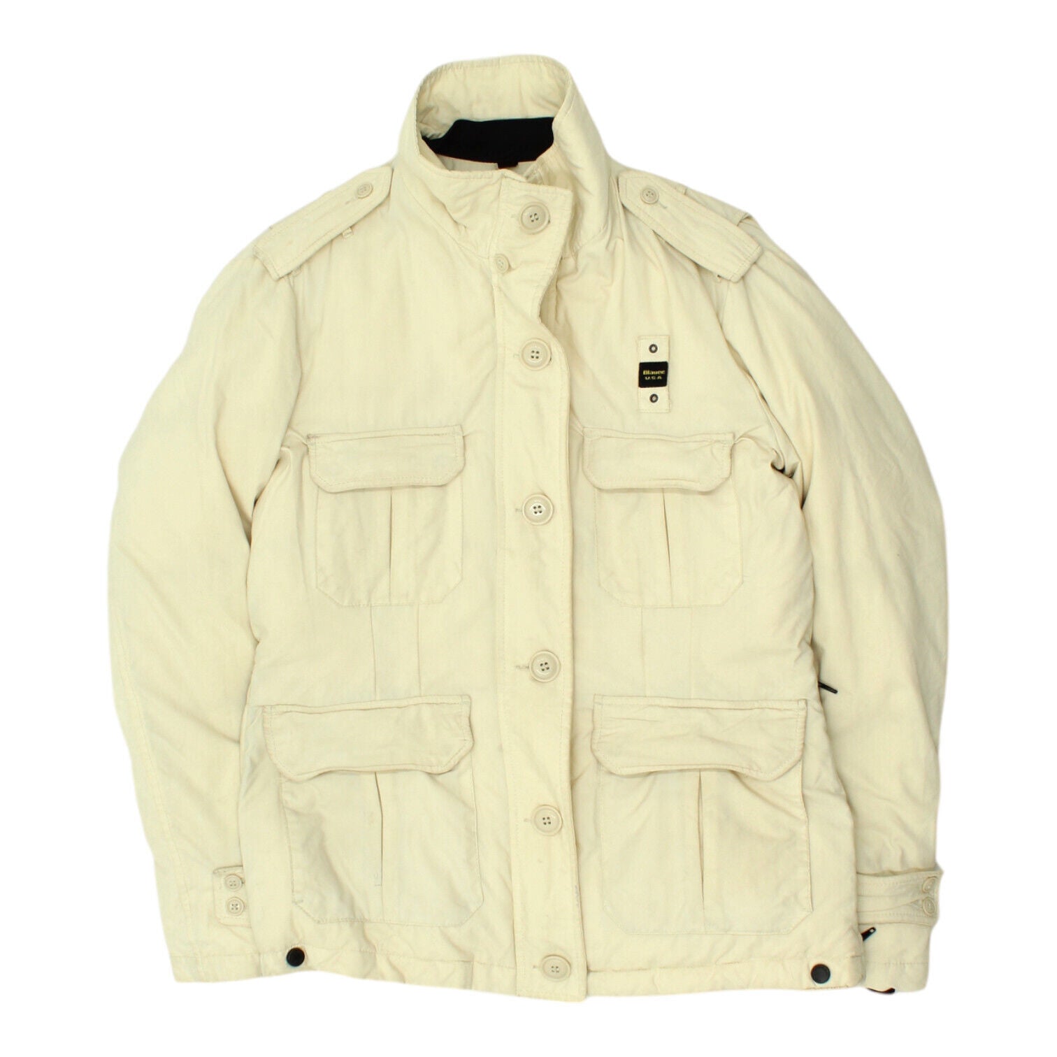 Image of Blauer USA Womens Beige Padded Utility Jacket | Vintage High End Designer VTG