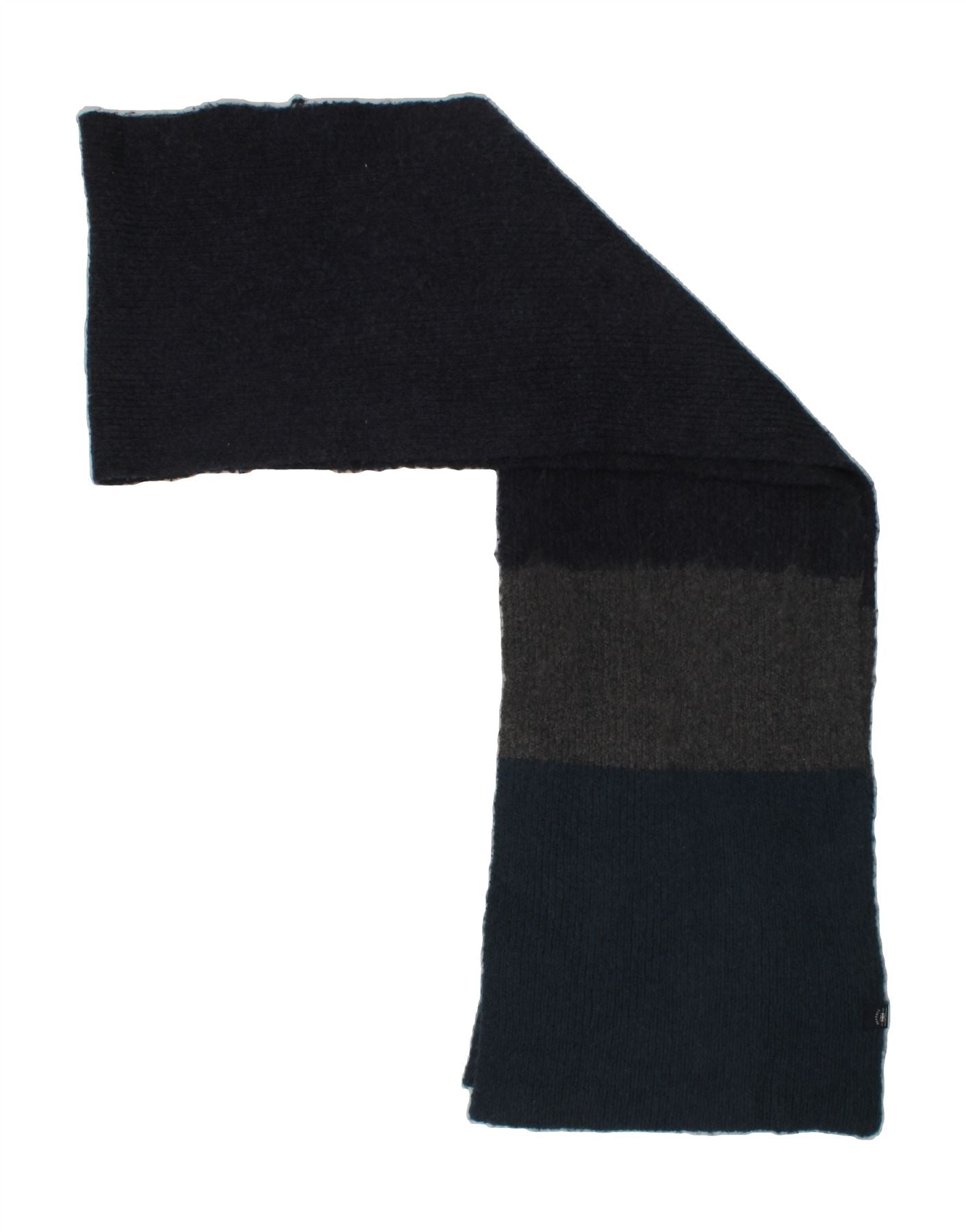 image of FAT FACE Mens Rectangle Scarf One Size Navy Blue Colourblock Polyester