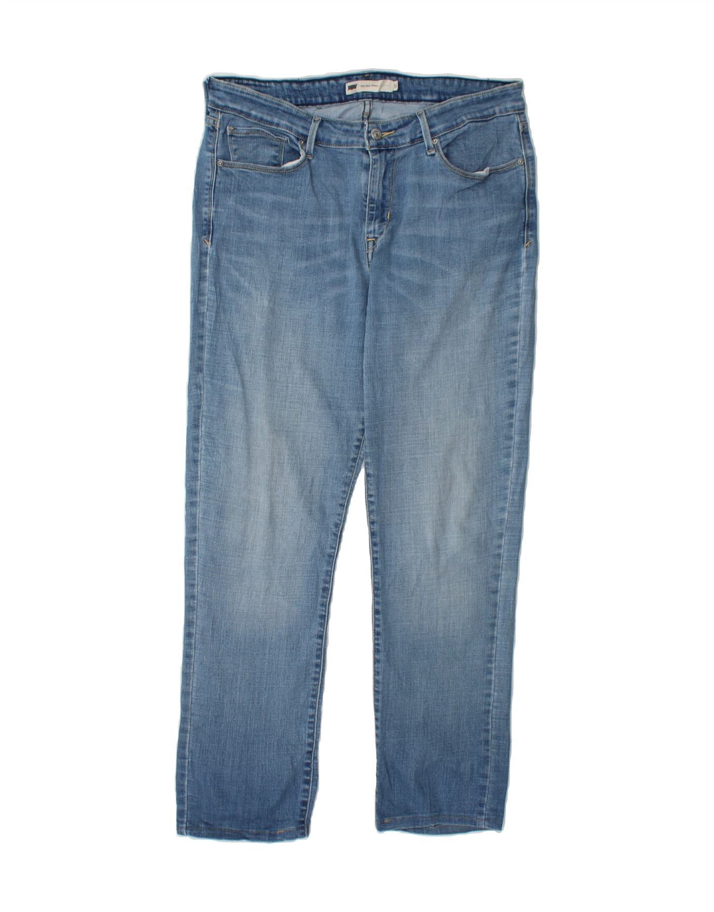 image of LEVI'S Womens Mid Rise Skinny Jeans US 14 XL W34 L29 Blue Cotton