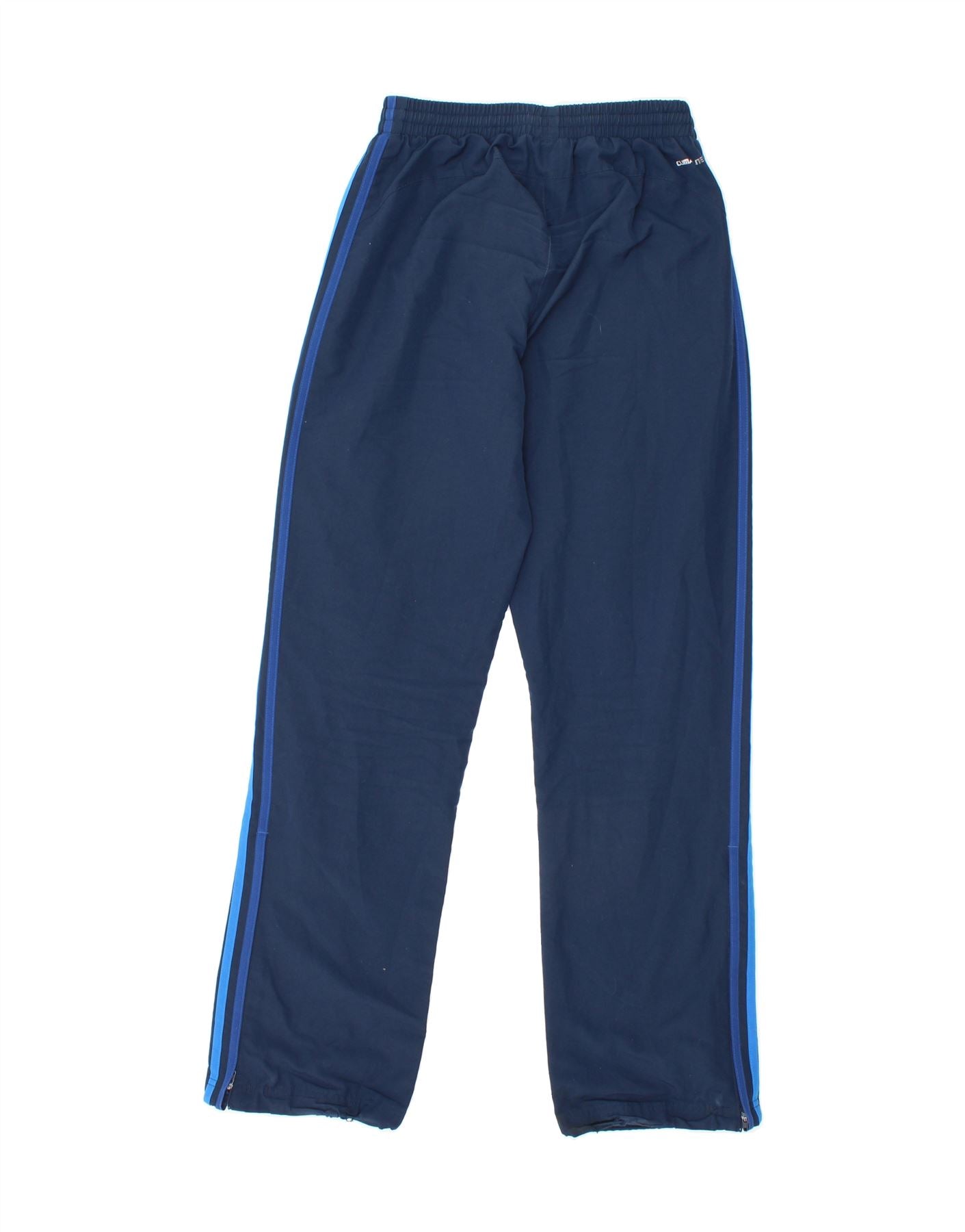 ADIDAS Boys Climalite Tracksuit Trousers 15-16 Years Navy Blue Polyester