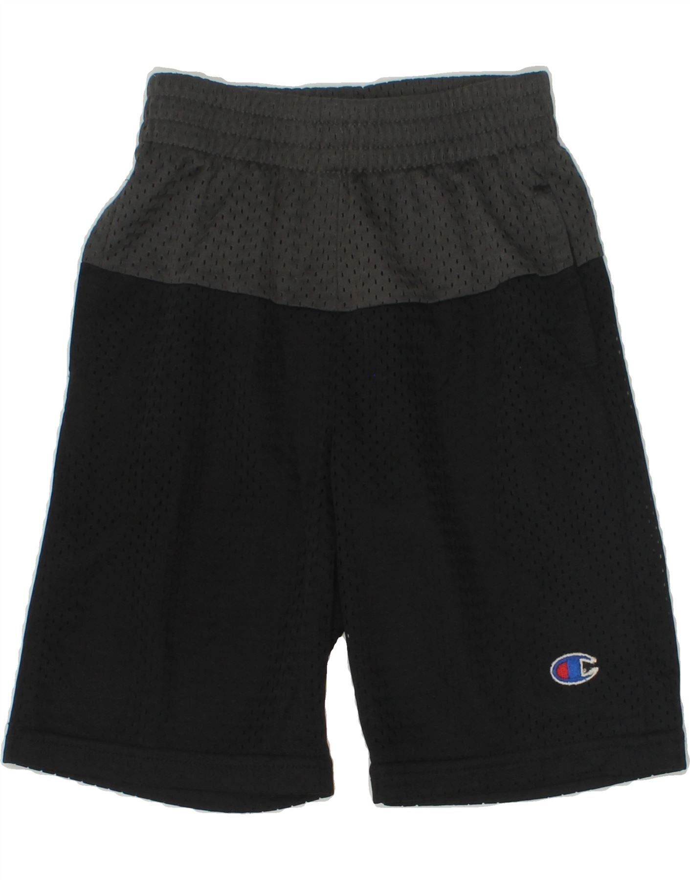 image of CHAMPION Boys Sport Shorts 3-4 Years Black Colourblock Polyester