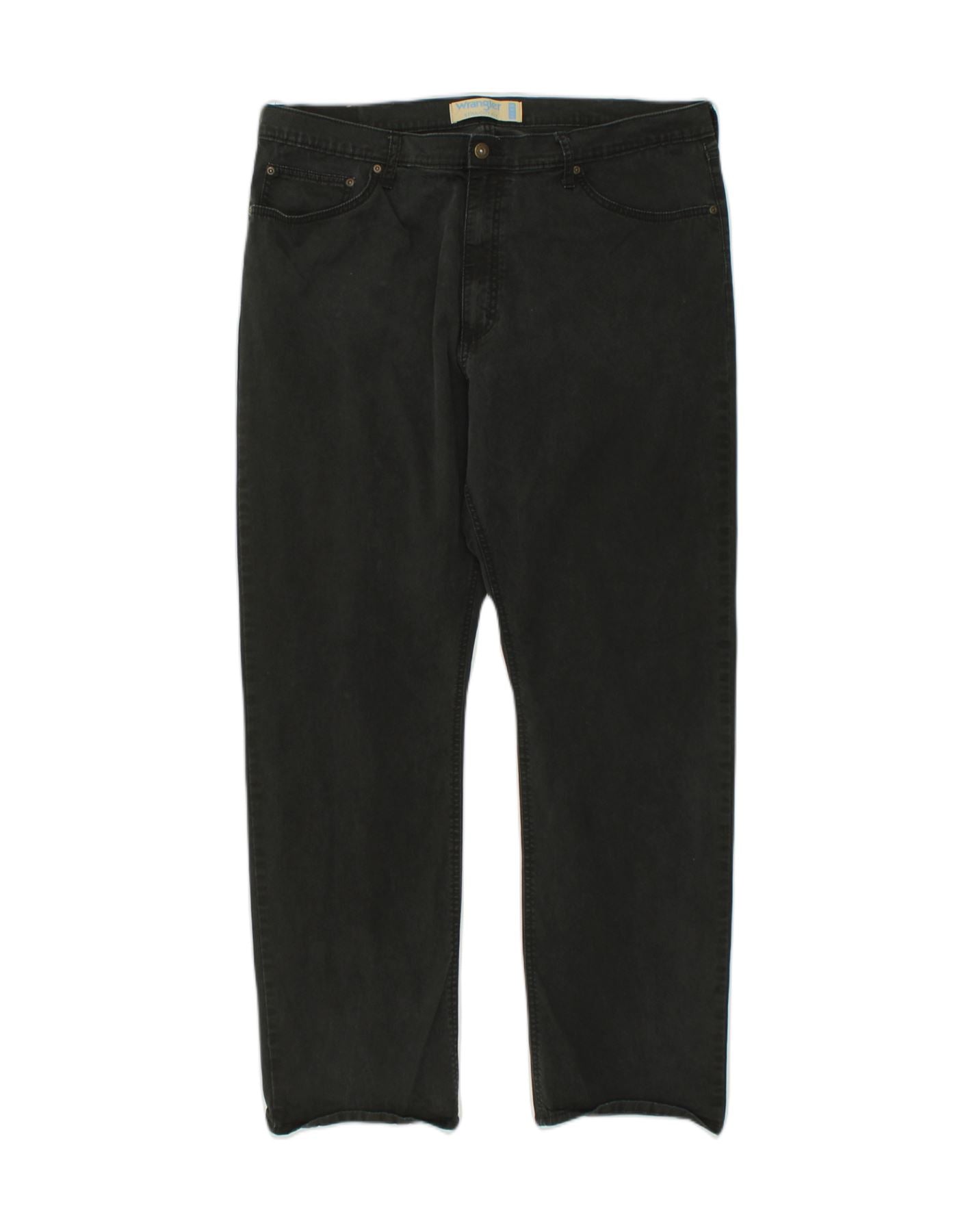 image of WRANGLER Womens Straight Fit Slim Jeans W38 L31  Black Cotton
