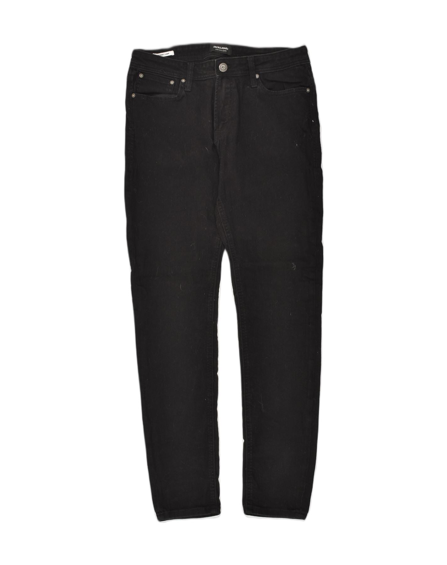 Image of JACK & JONES Womens Liam Skinny Jeans W34 L34  Black Cotton