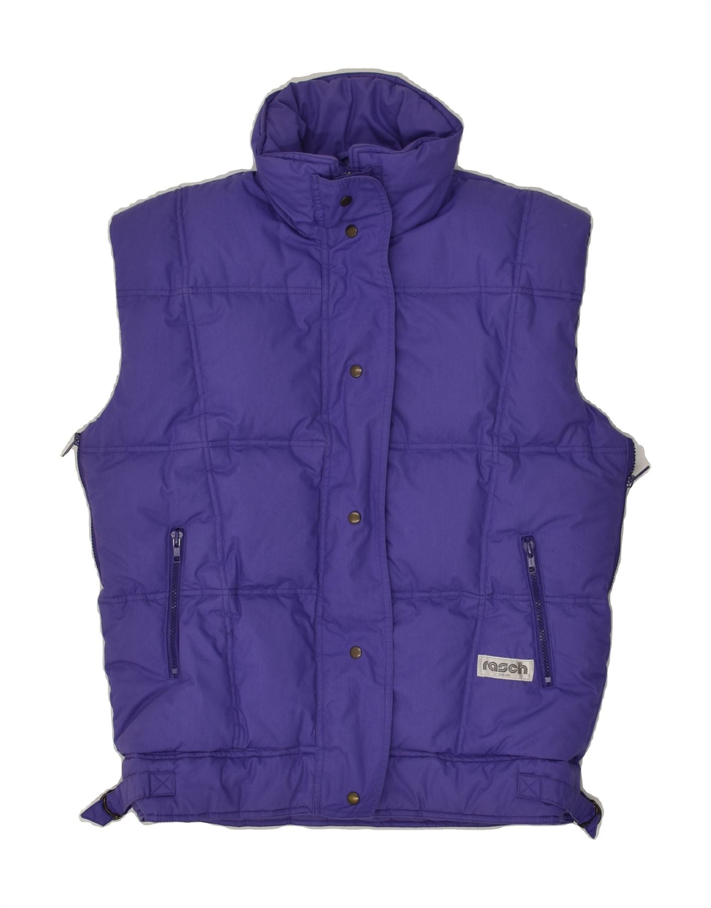 Image of VINTAGE Womens Padded Gilet EU 40 Medium Purple